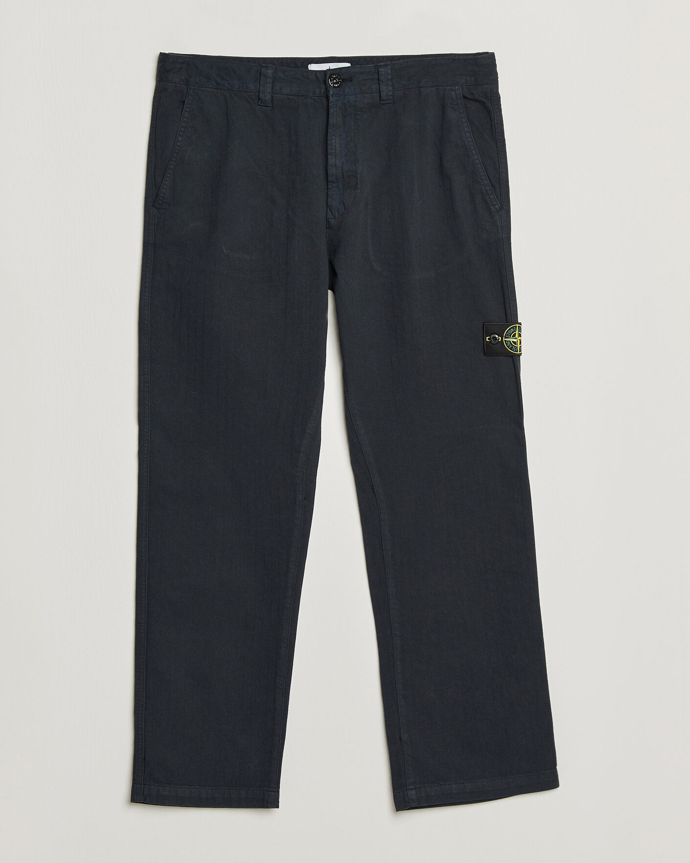 Herre | Bukser | Stone Island | Cotton Herringbone Pants Navy Blue