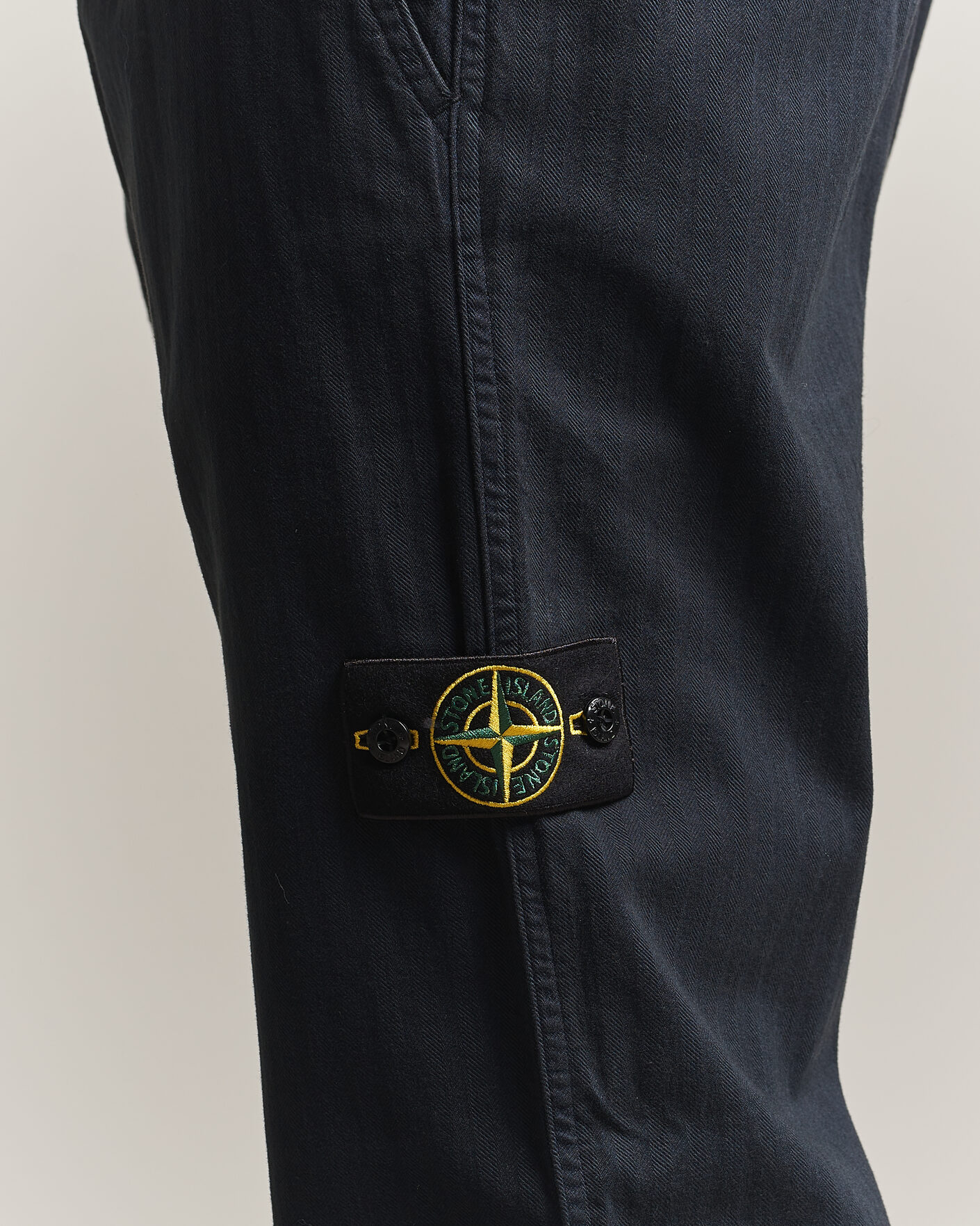 Herre | Bukser | Stone Island | Cotton Herringbone Pants Navy Blue