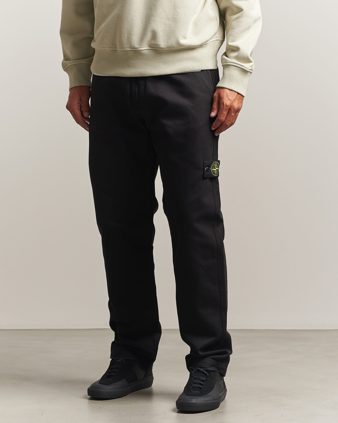 Herre | Bukser | Stone Island | Dense Cotton Twill Pants Black