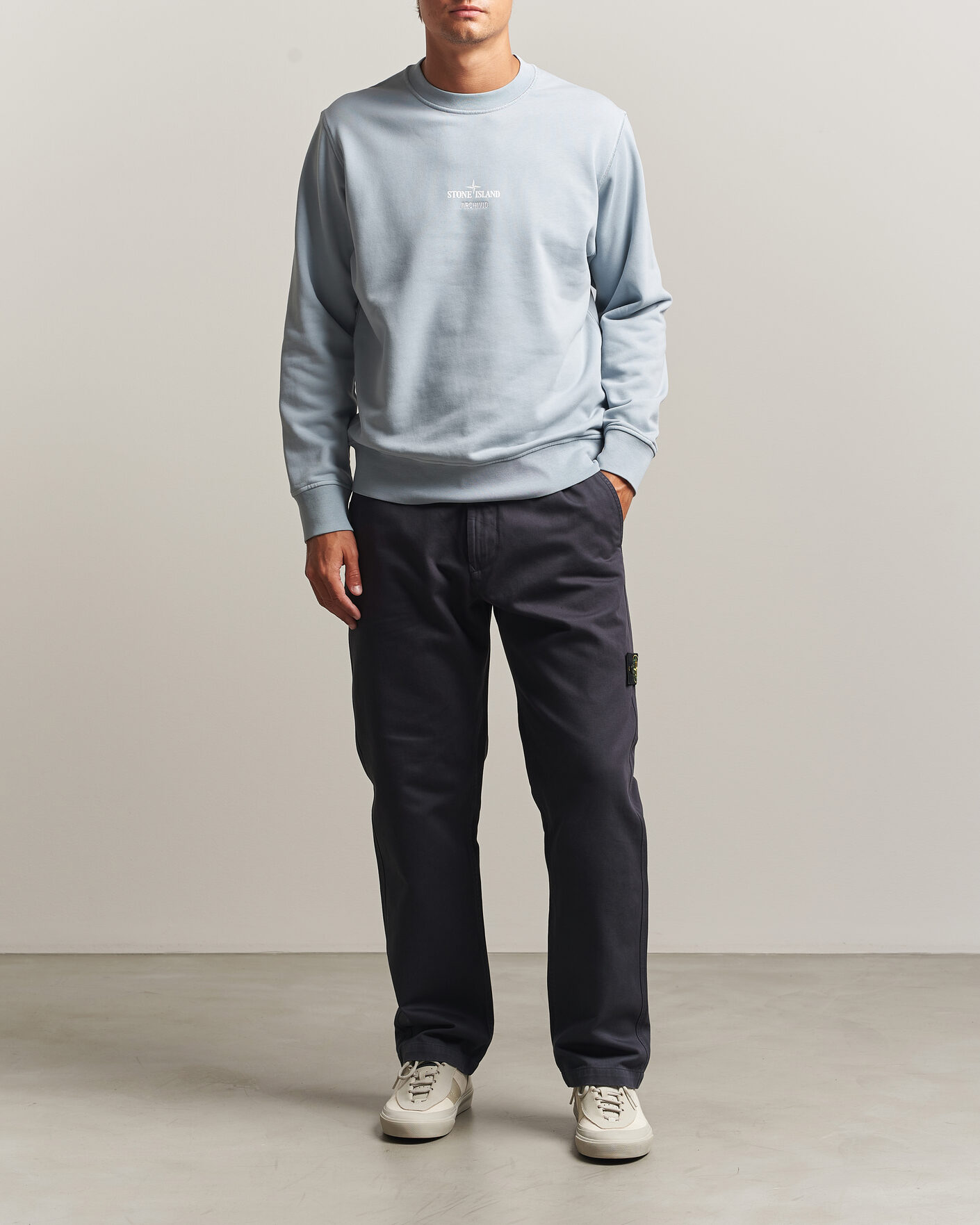 Herre | Bukser | Stone Island | Dense Cotton Twill Pants Blue Navy