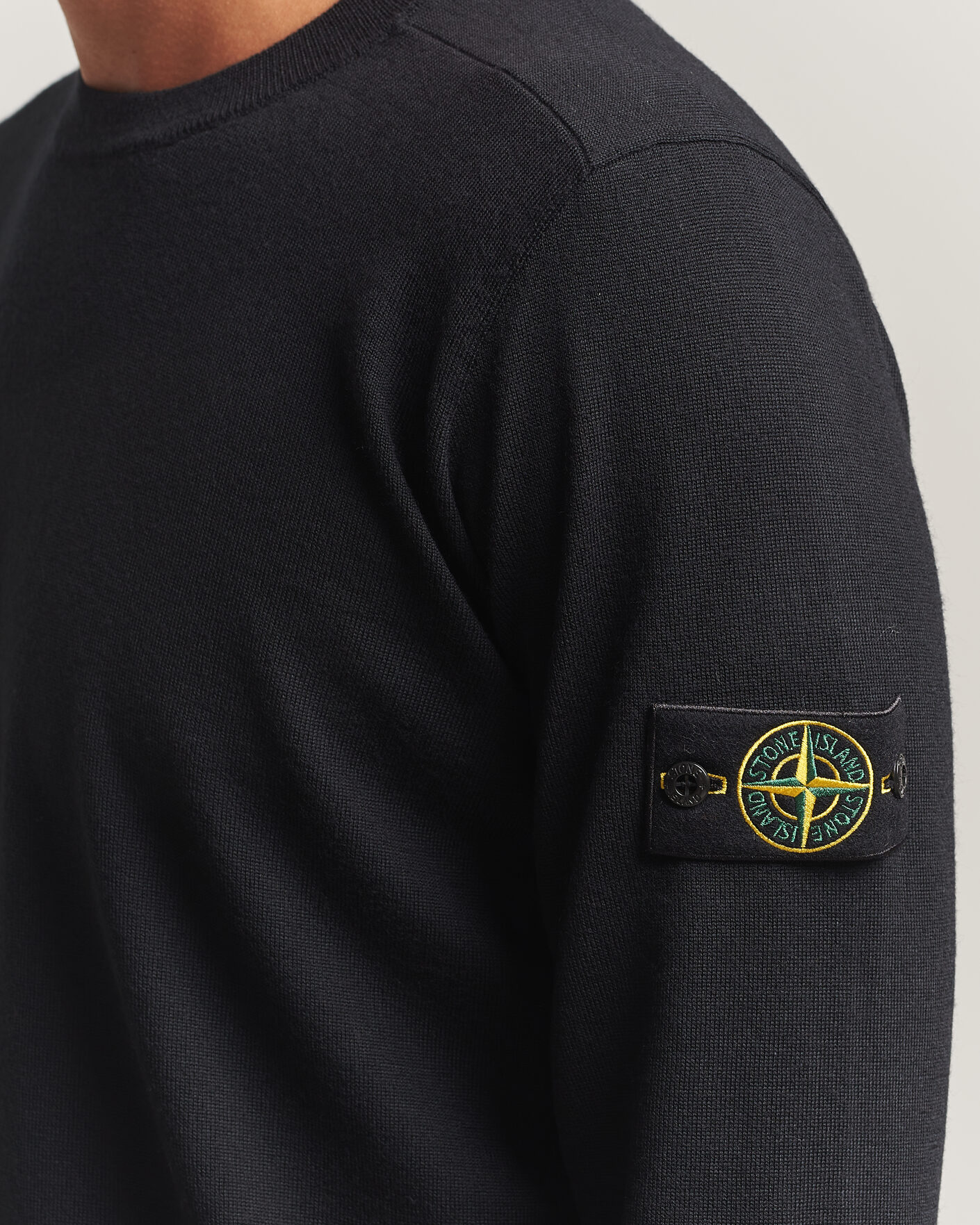 Herre | Gensere | Stone Island | Light Pure Wool Crew Neck Black
