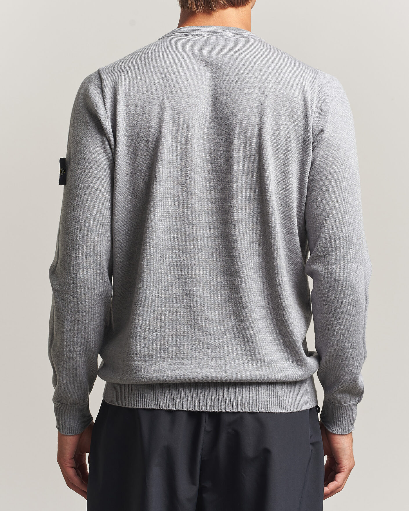 Herre | Gensere | Stone Island | Light Pure Wool Crew Neck Ash Grey Melange