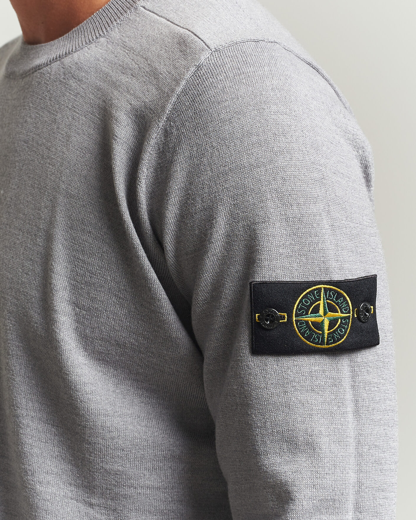 Herre | Gensere | Stone Island | Light Pure Wool Crew Neck Ash Grey Melange