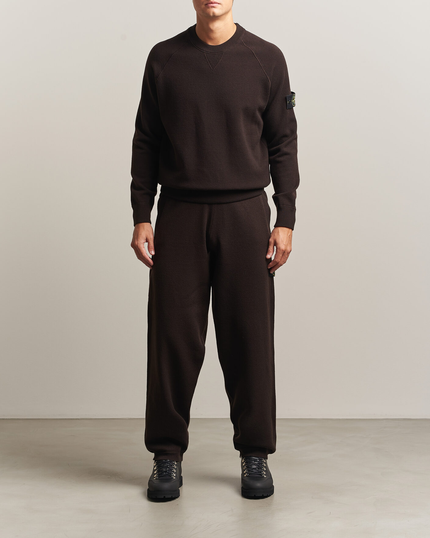 Herre | Bukser | Stone Island | Plush Stitch Stretch Wool Pants Coal Grey