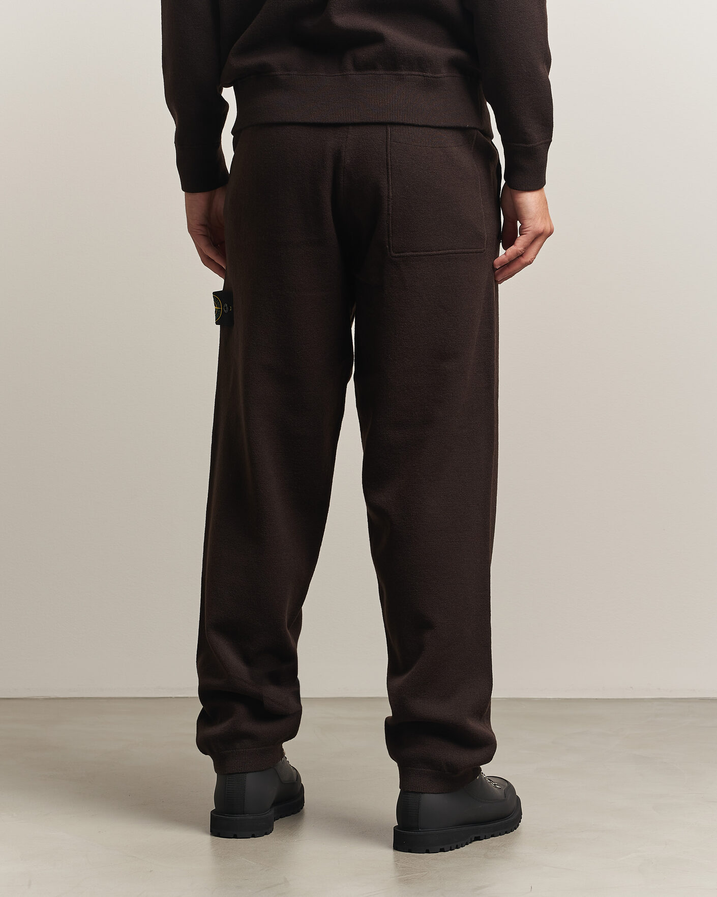 Herre | Bukser | Stone Island | Plush Stitch Stretch Wool Pants Coal Grey