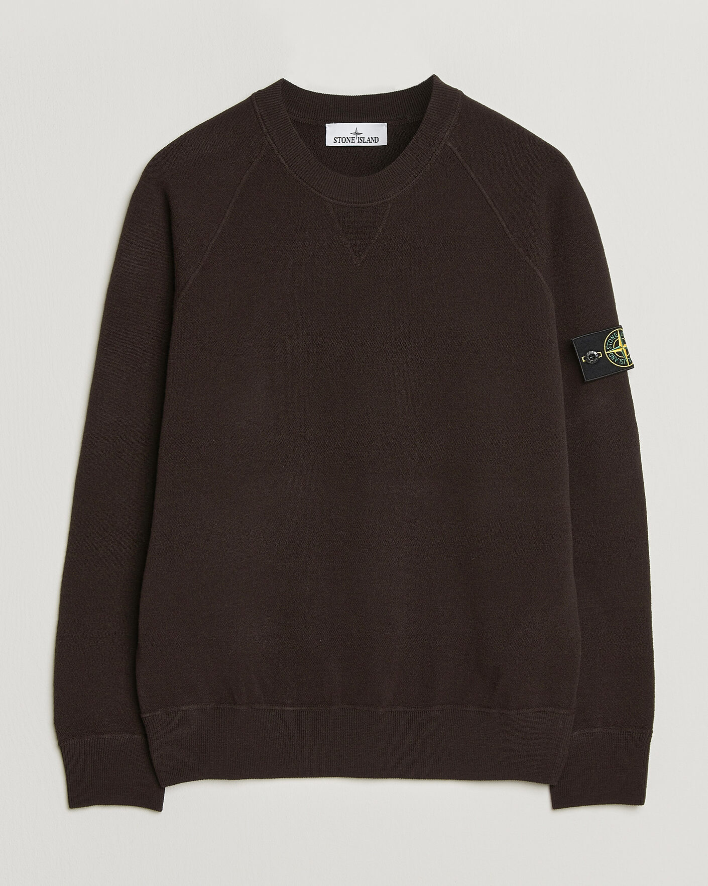 Herre | Gensere | Stone Island | Plush Stitch Stretch Wool Sweat Coal Grey
