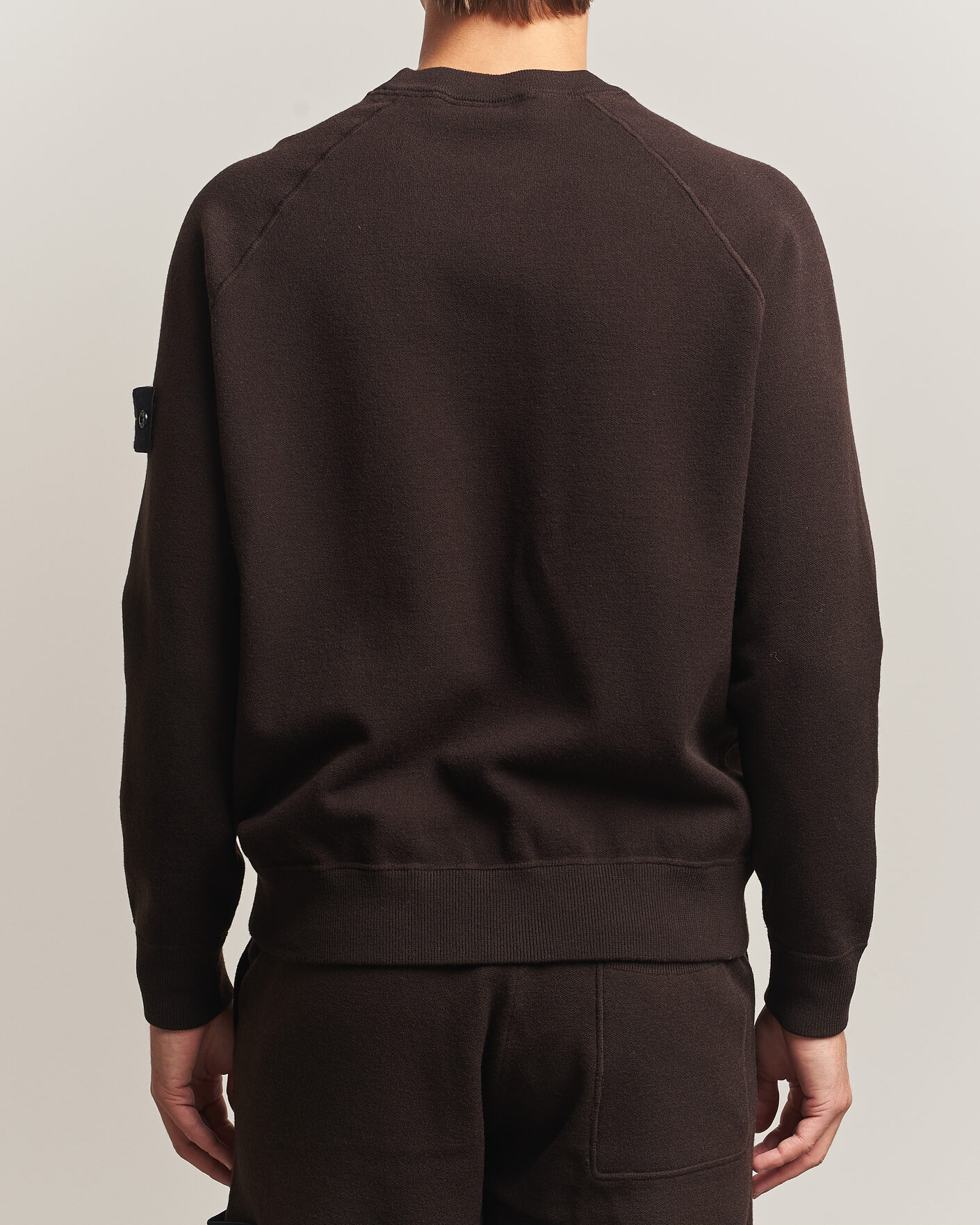 Herre | Gensere | Stone Island | Plush Stitch Stretch Wool Sweat Coal Grey
