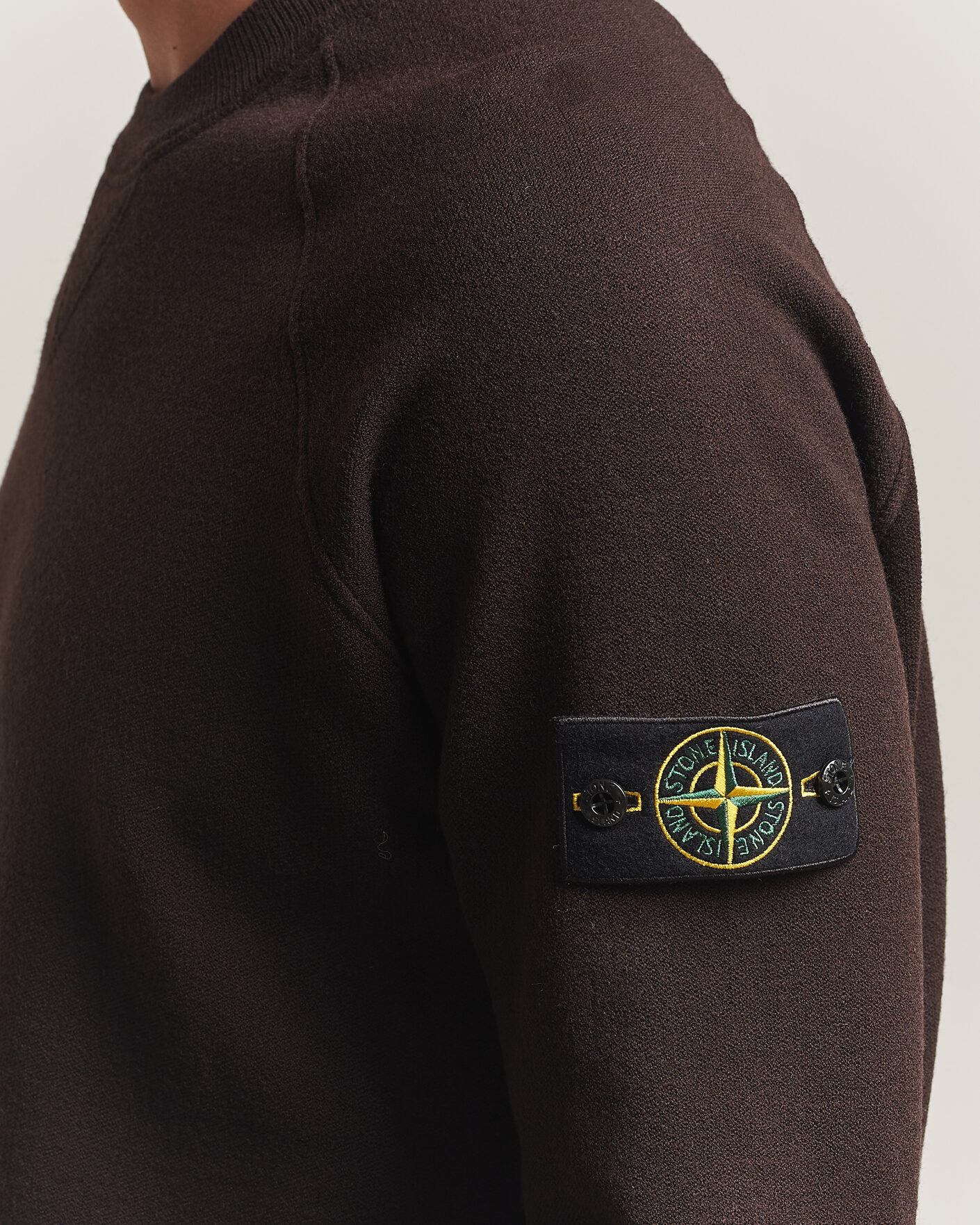 Herre | Gensere | Stone Island | Plush Stitch Stretch Wool Sweat Coal Grey