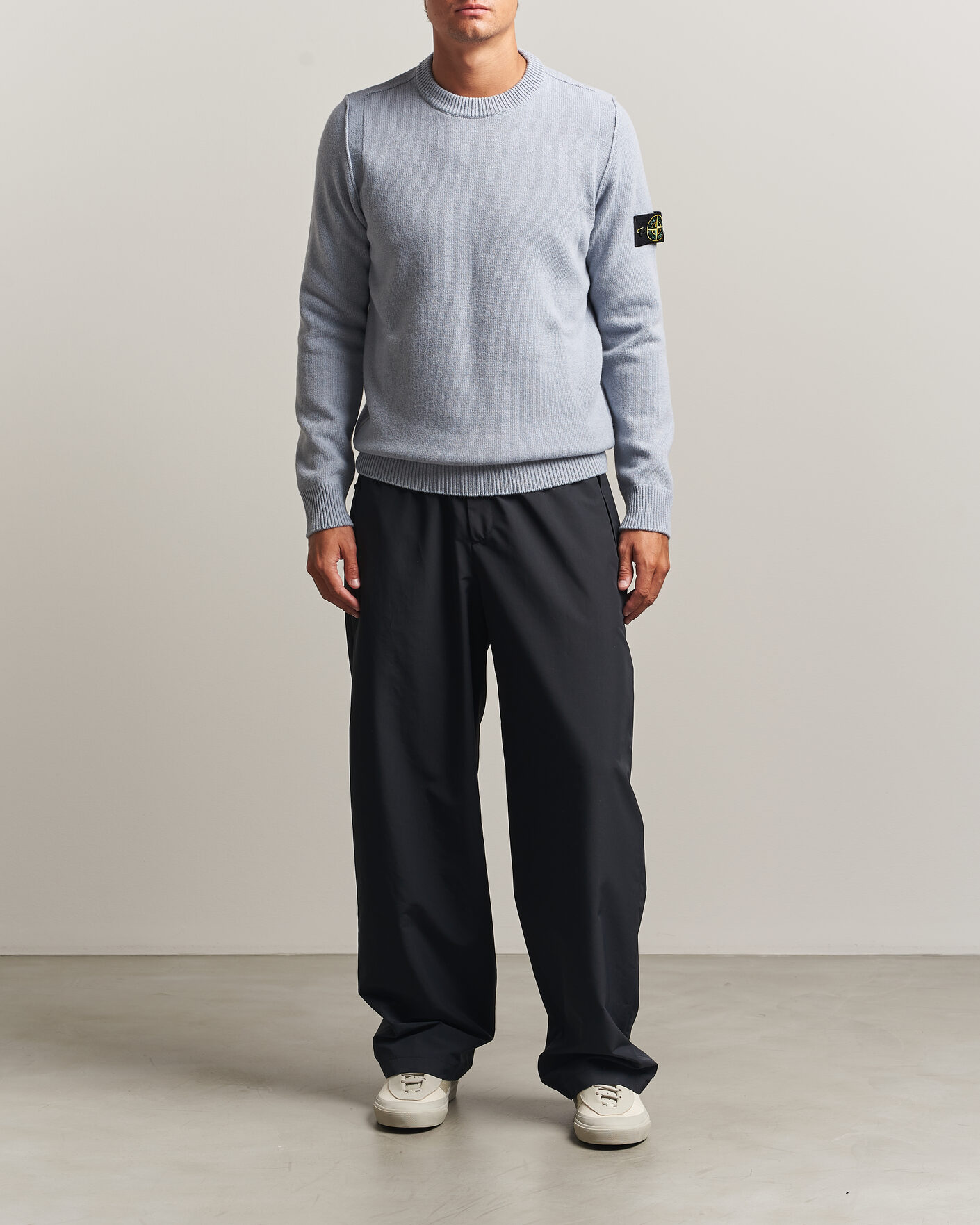 Herre | Gensere | Stone Island | Knitted Lambswool Crew Neck Ash Grey