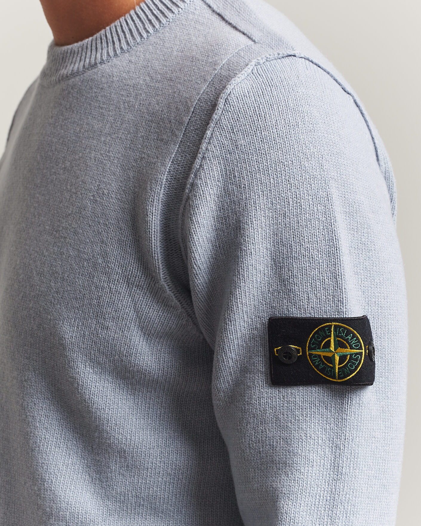Herre | Gensere | Stone Island | Knitted Lambswool Crew Neck Ash Grey