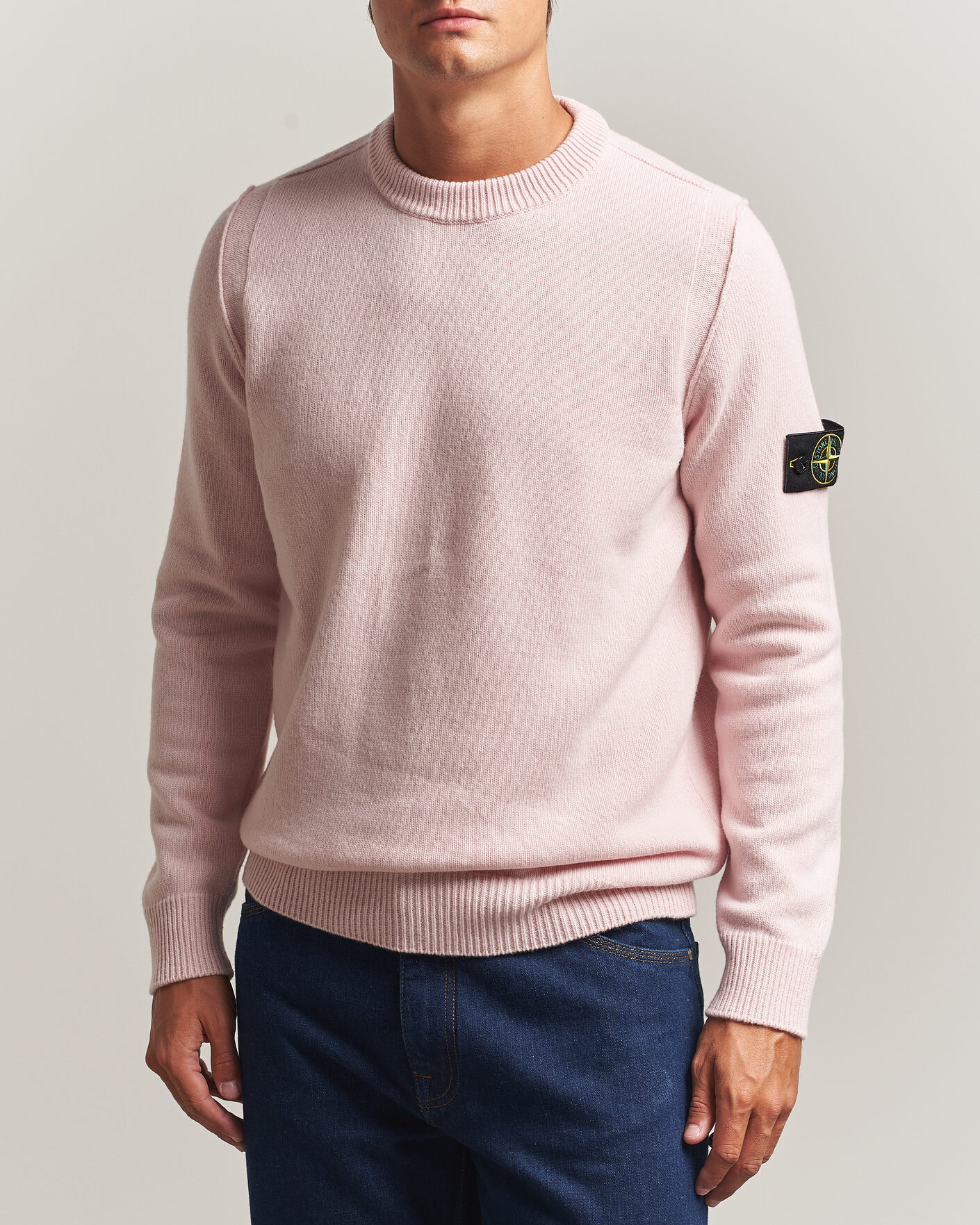 Herre | Gensere | Stone Island | Knitted Lambswool Crew Neck Antique Rose