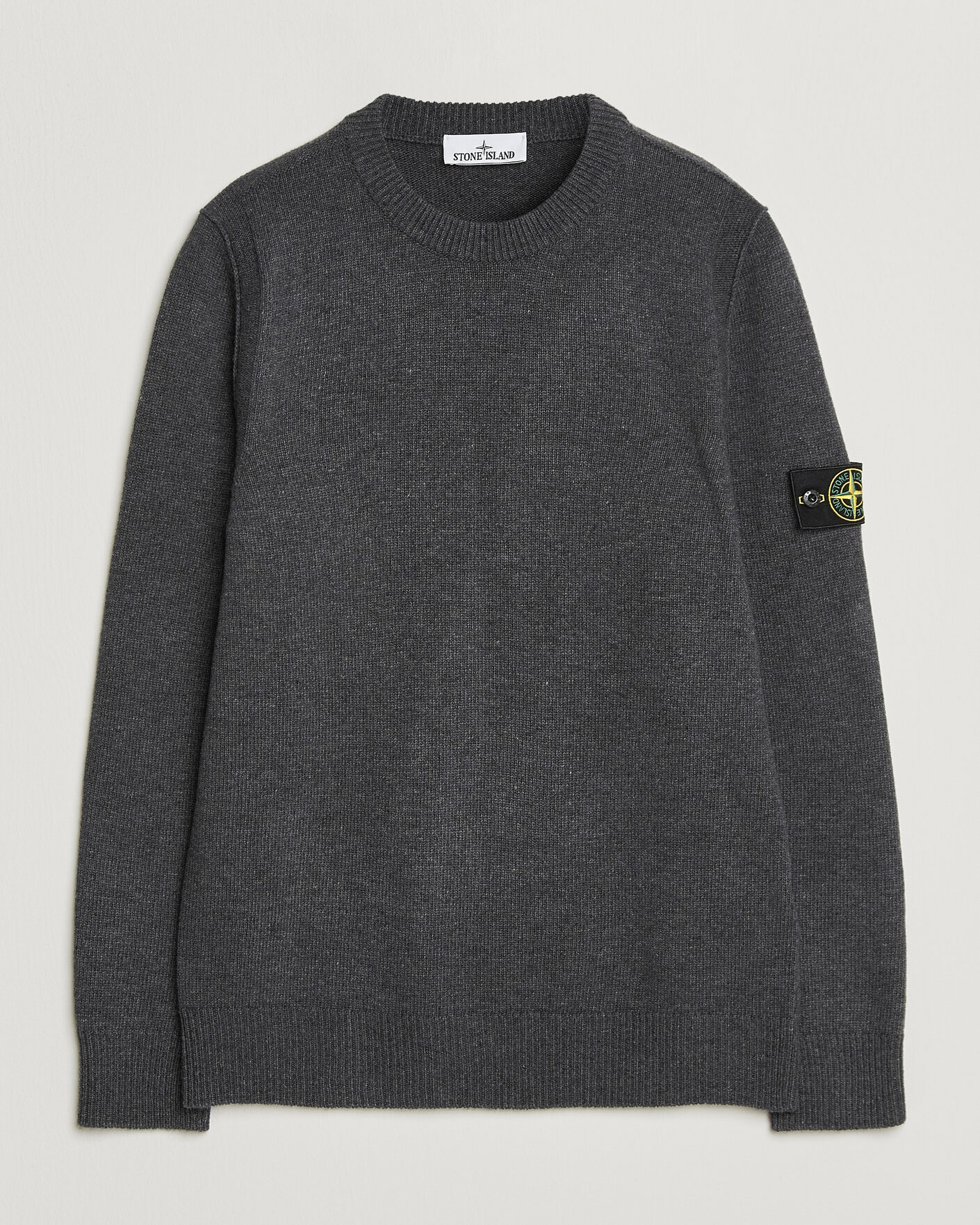 Herre | Gensere | Stone Island | Knitted Lambswool Crew Neck Melange Lead