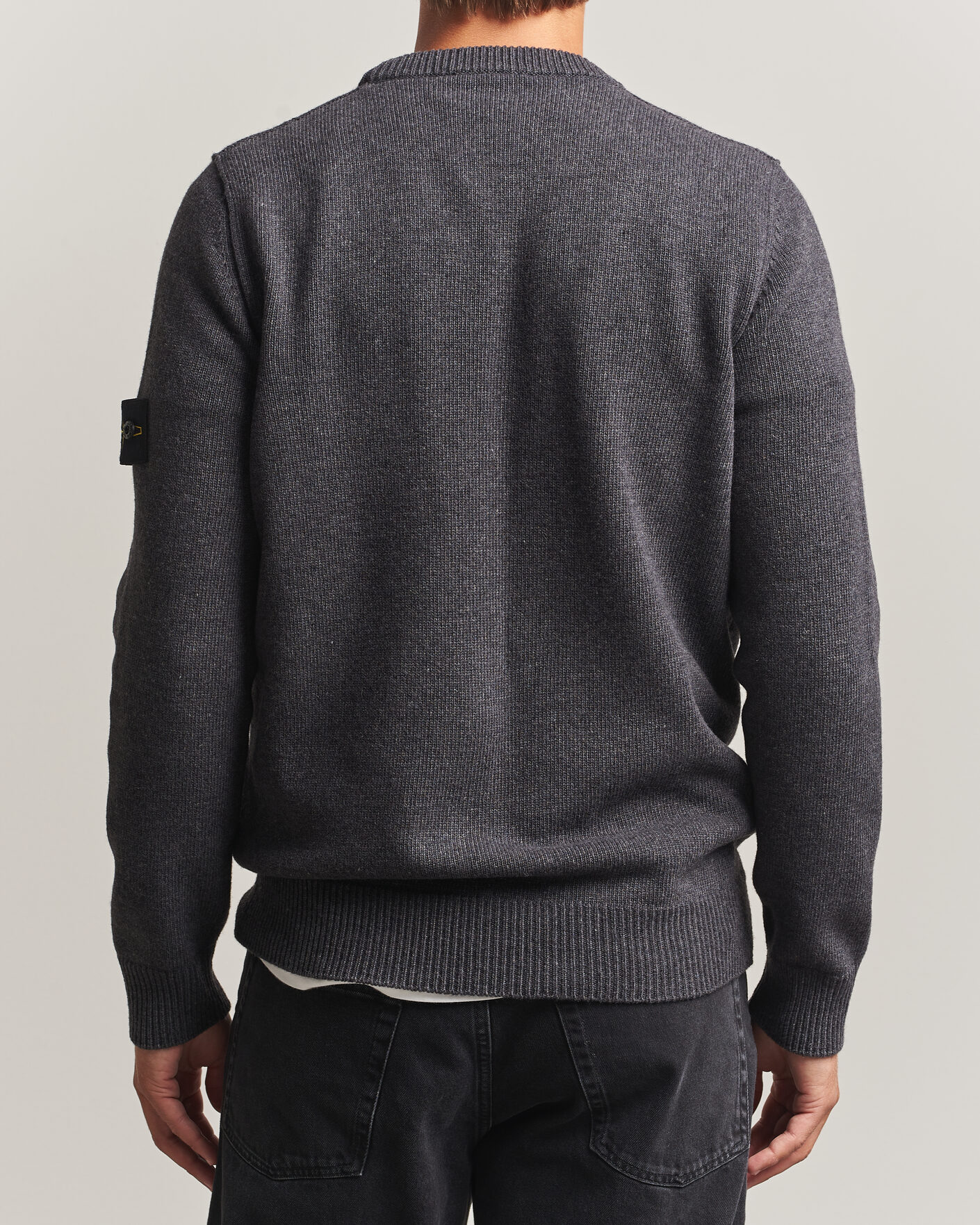 Herre | Gensere | Stone Island | Knitted Lambswool Crew Neck Melange Lead