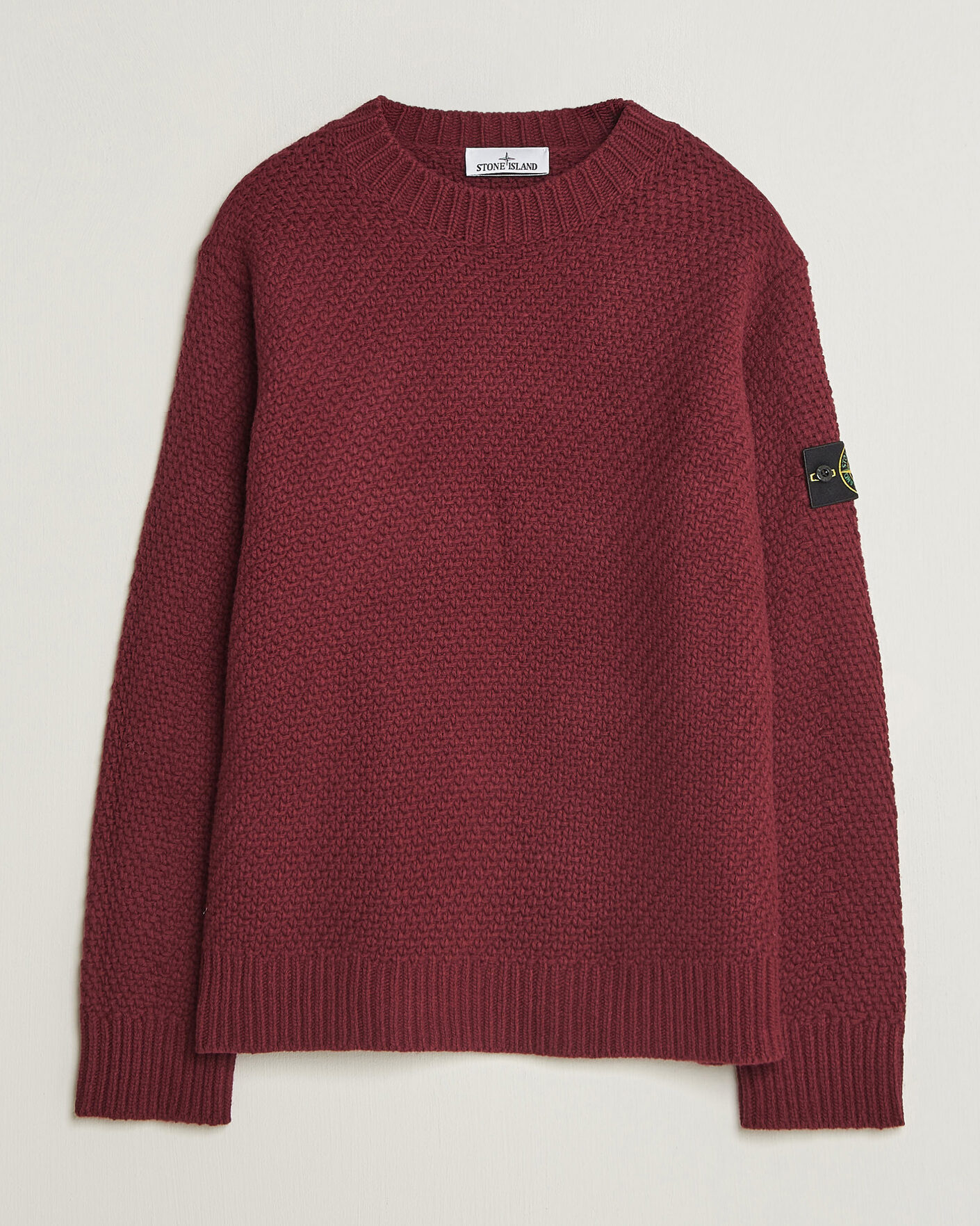 Herre | Gensere | Stone Island | Basket Stitch Lambswool Crew Neck Amaranth