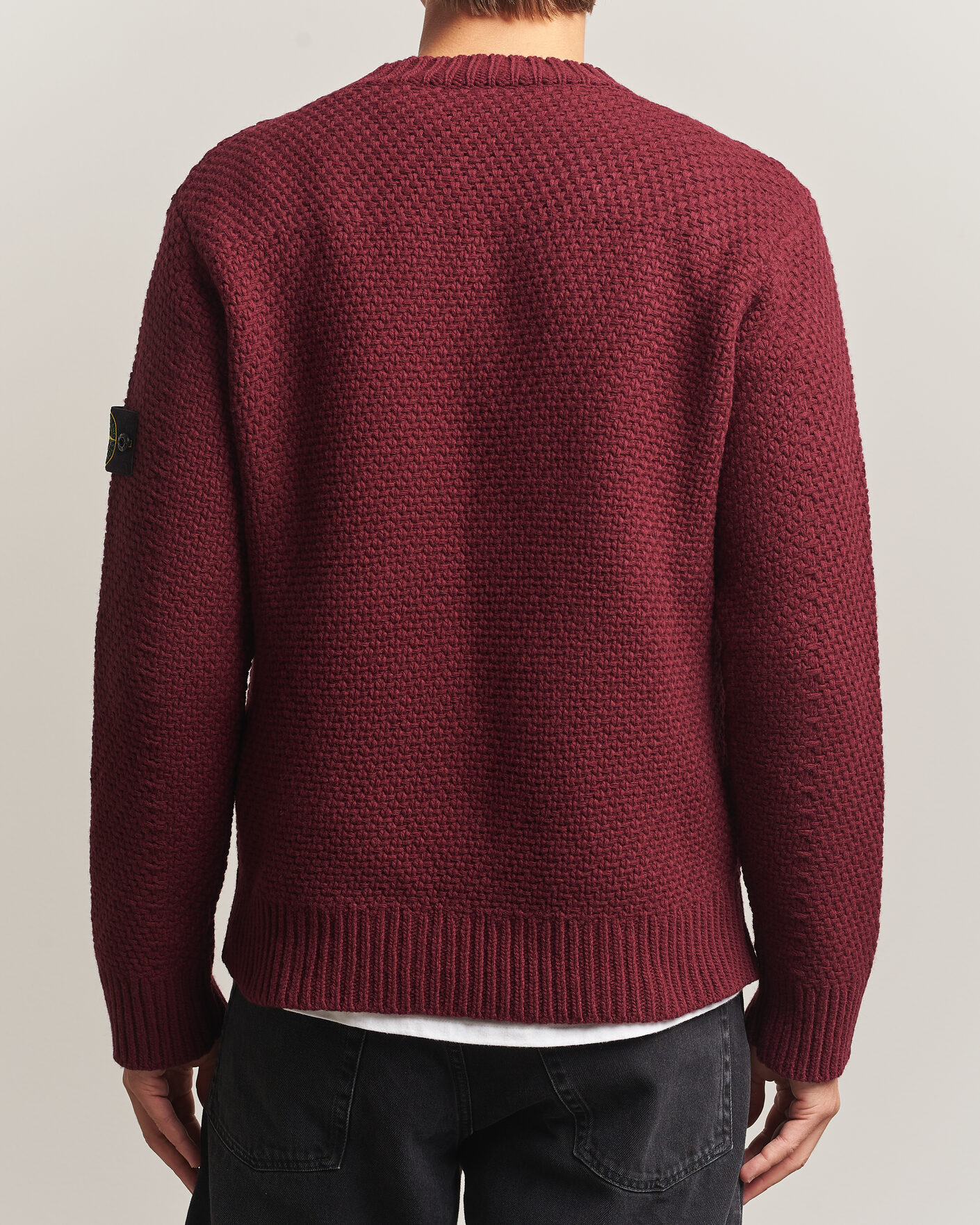 Herre | Gensere | Stone Island | Basket Stitch Lambswool Crew Neck Amaranth