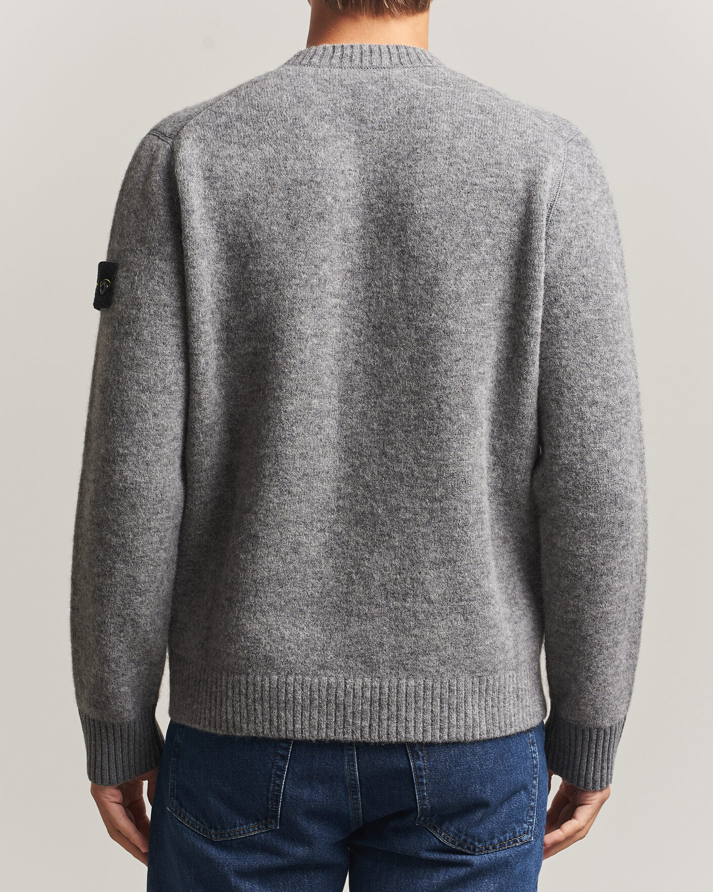 Herre | Gensere | Stone Island | Baby Alpaca Blend Contrast Crew Grey Melange