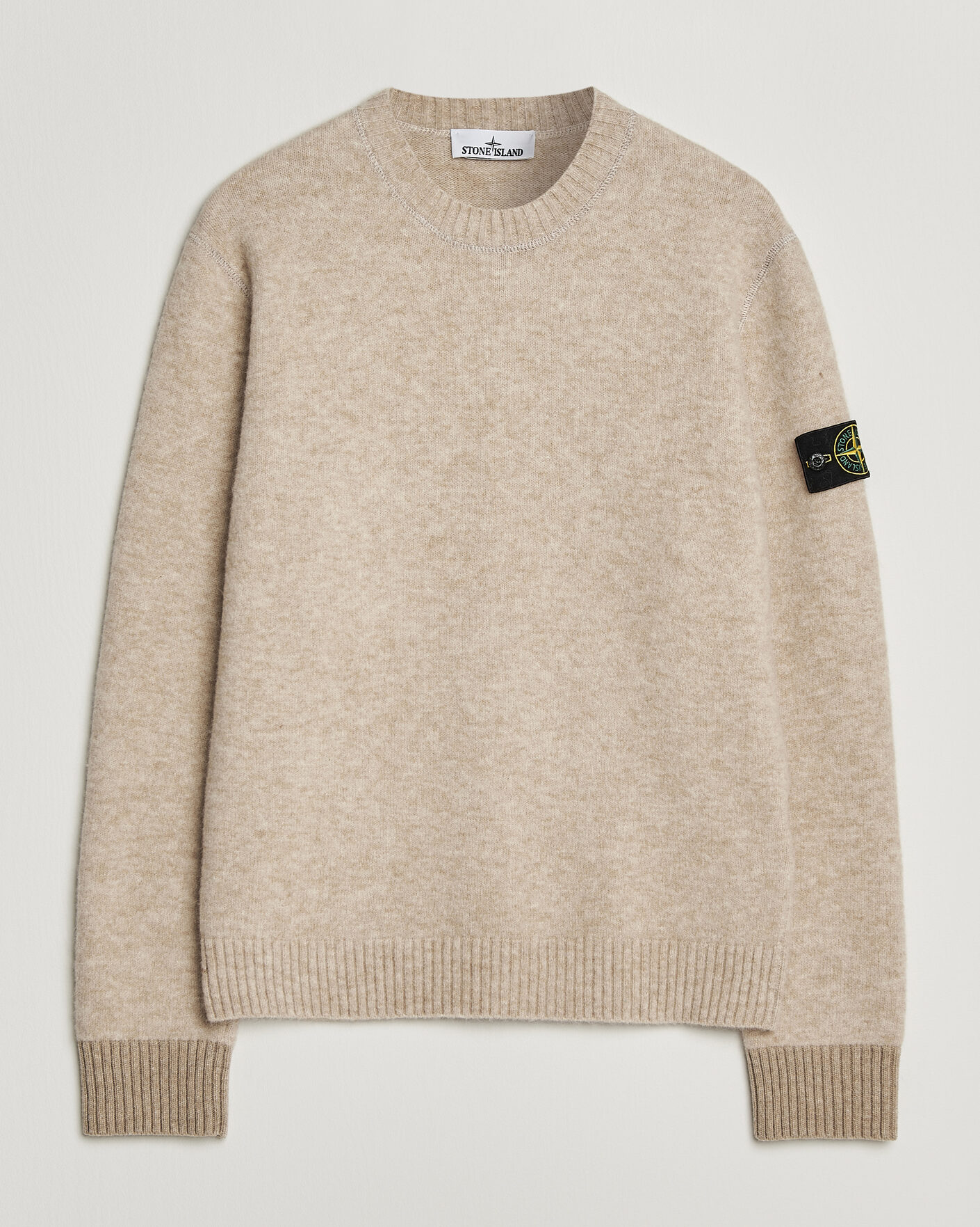 Herre | Gensere | Stone Island | Baby Alpaca Blend Contrast Crew Beige Melange