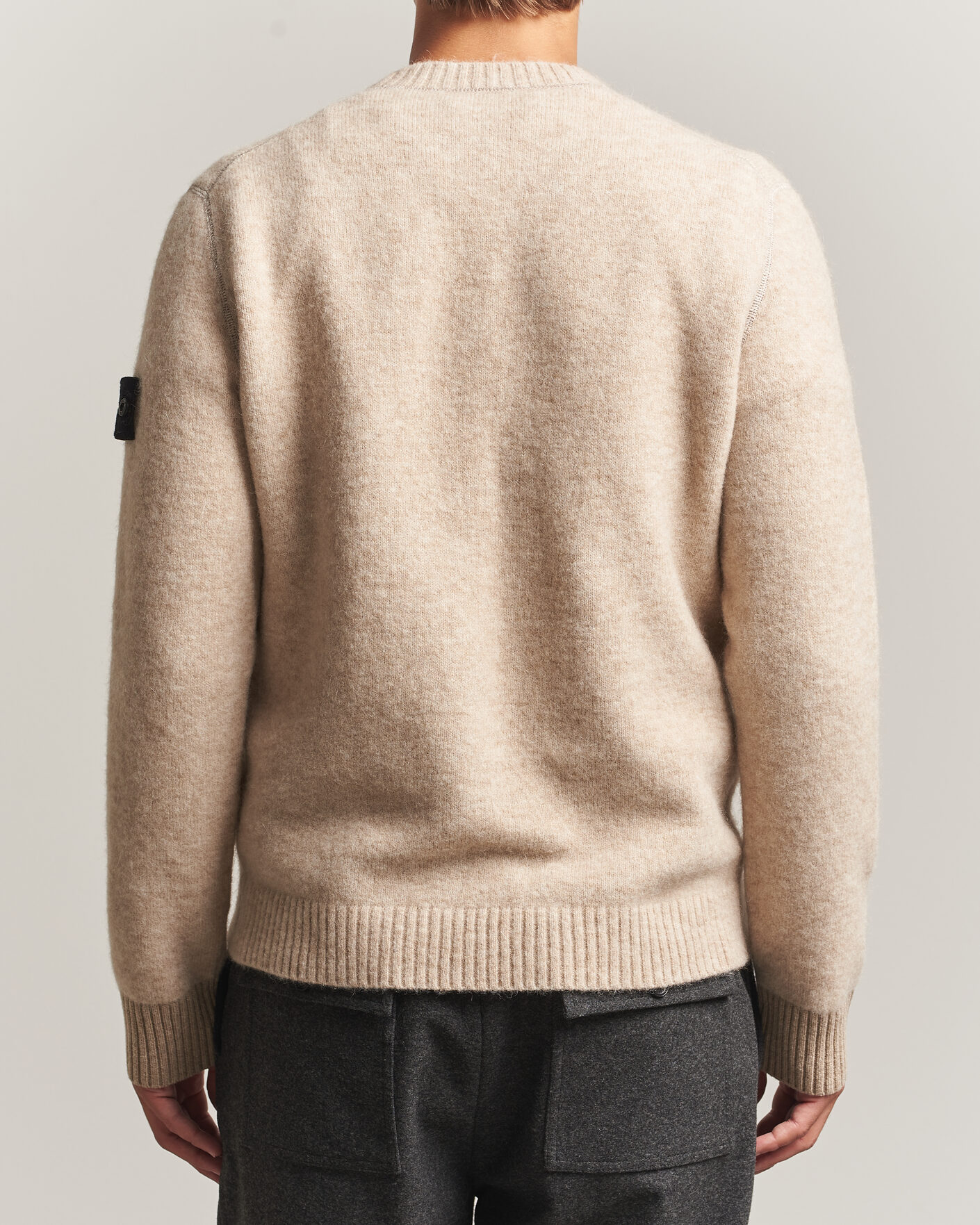 Herre | Gensere | Stone Island | Baby Alpaca Blend Contrast Crew Beige Melange