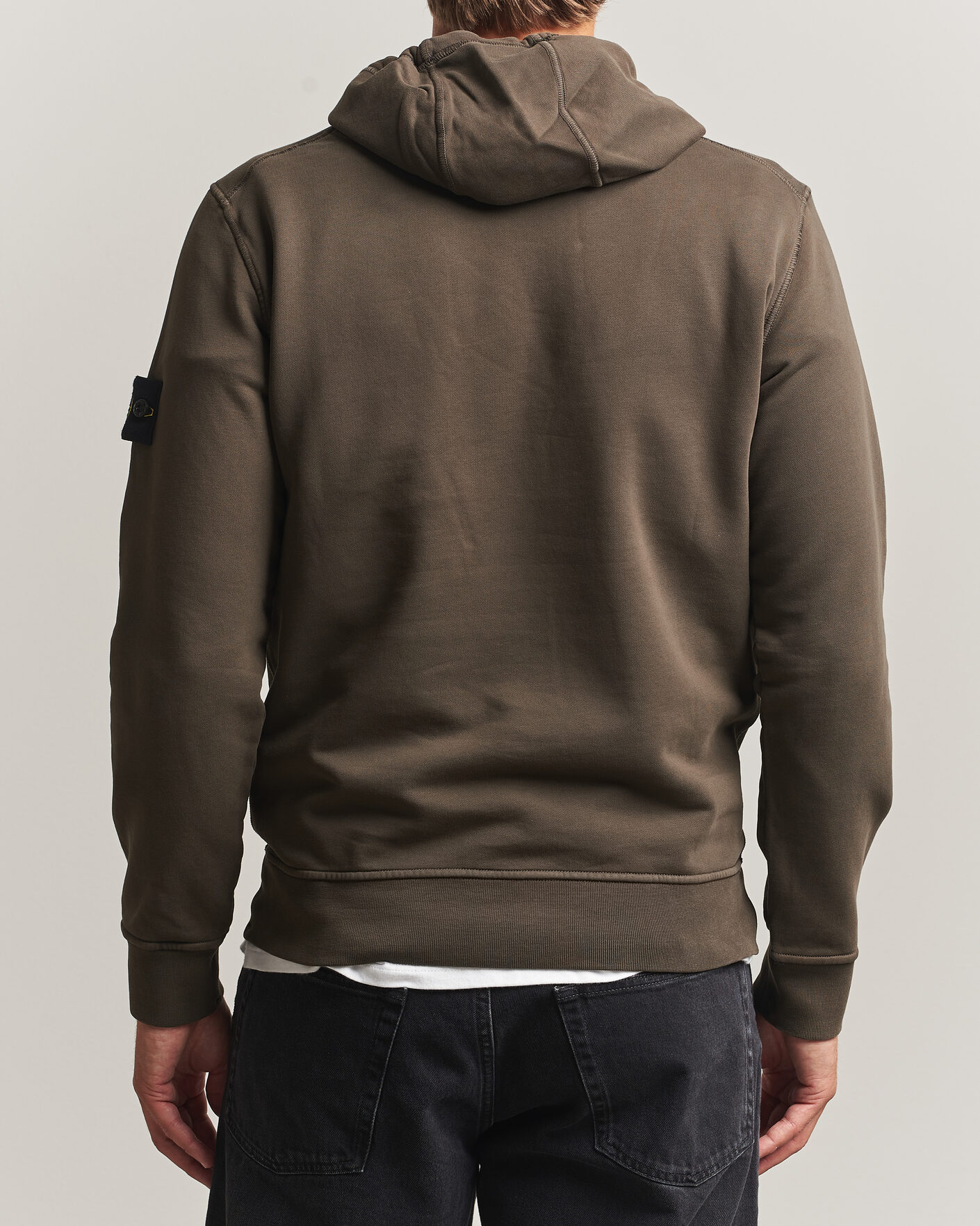 Herre | Gensere | Stone Island | Garment Dyed Fleece Hood Coal Grey
