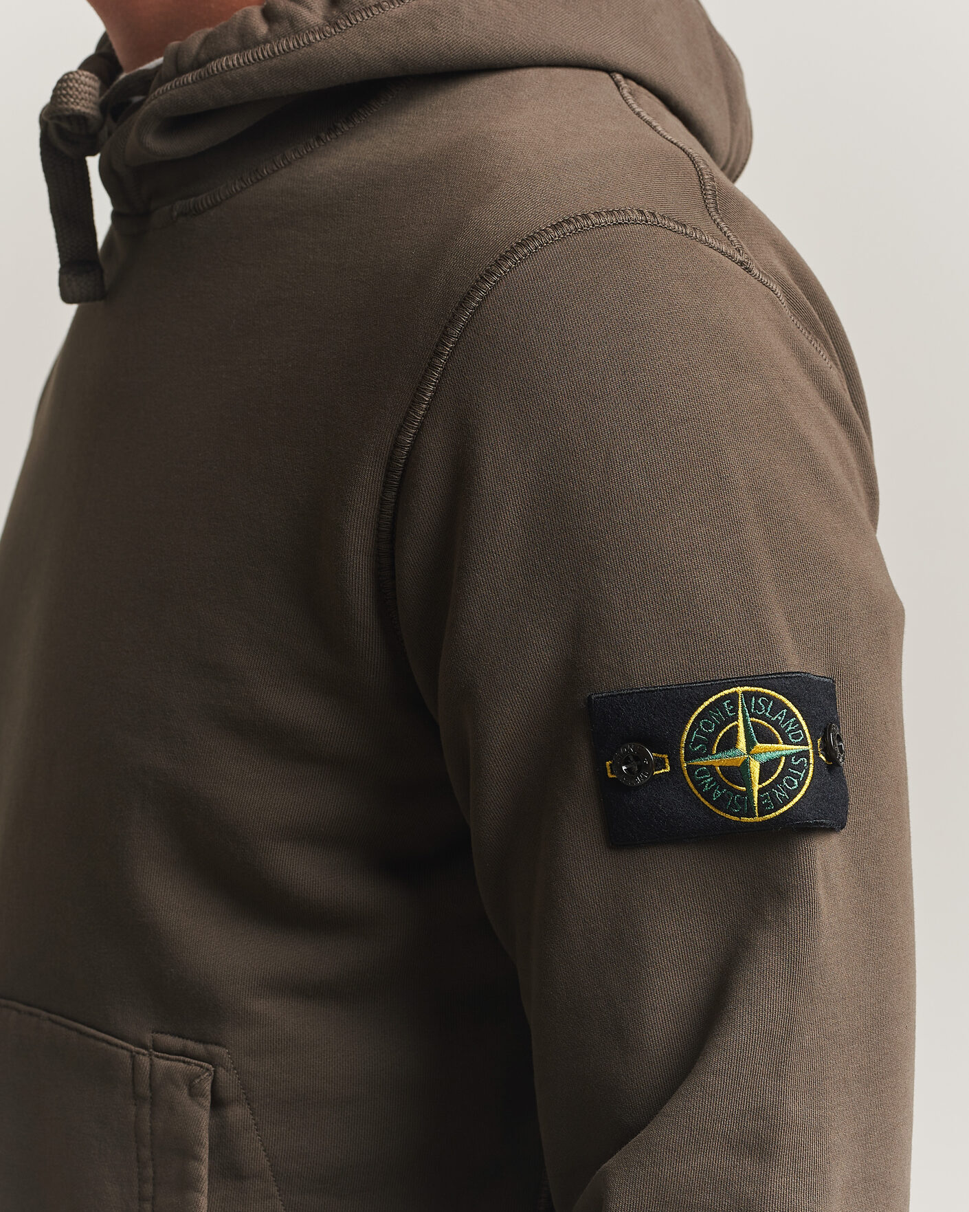 Herre | Gensere | Stone Island | Garment Dyed Fleece Hood Coal Grey