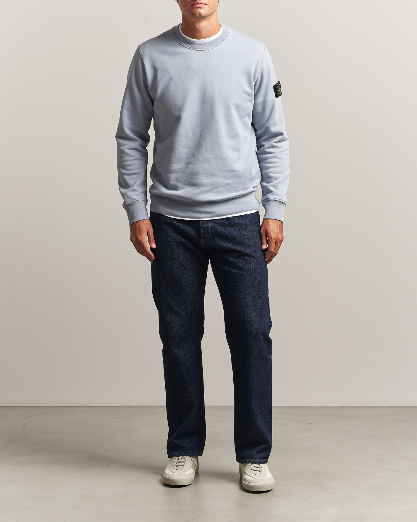 Herre | Gensere | Stone Island | Garment Dyed Fleece Sweatshirt Ash Grey