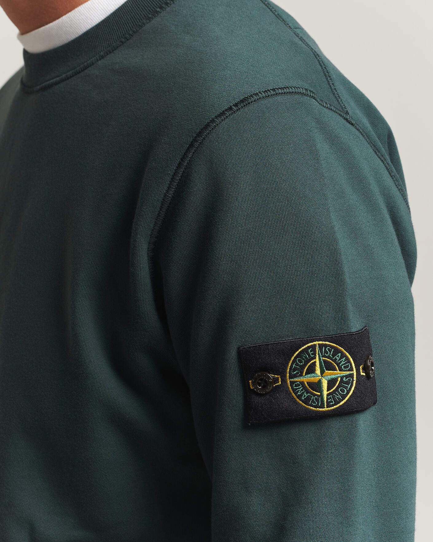Herre | Gensere | Stone Island | Garment Dyed Fleece Sweatshirt Dark Green