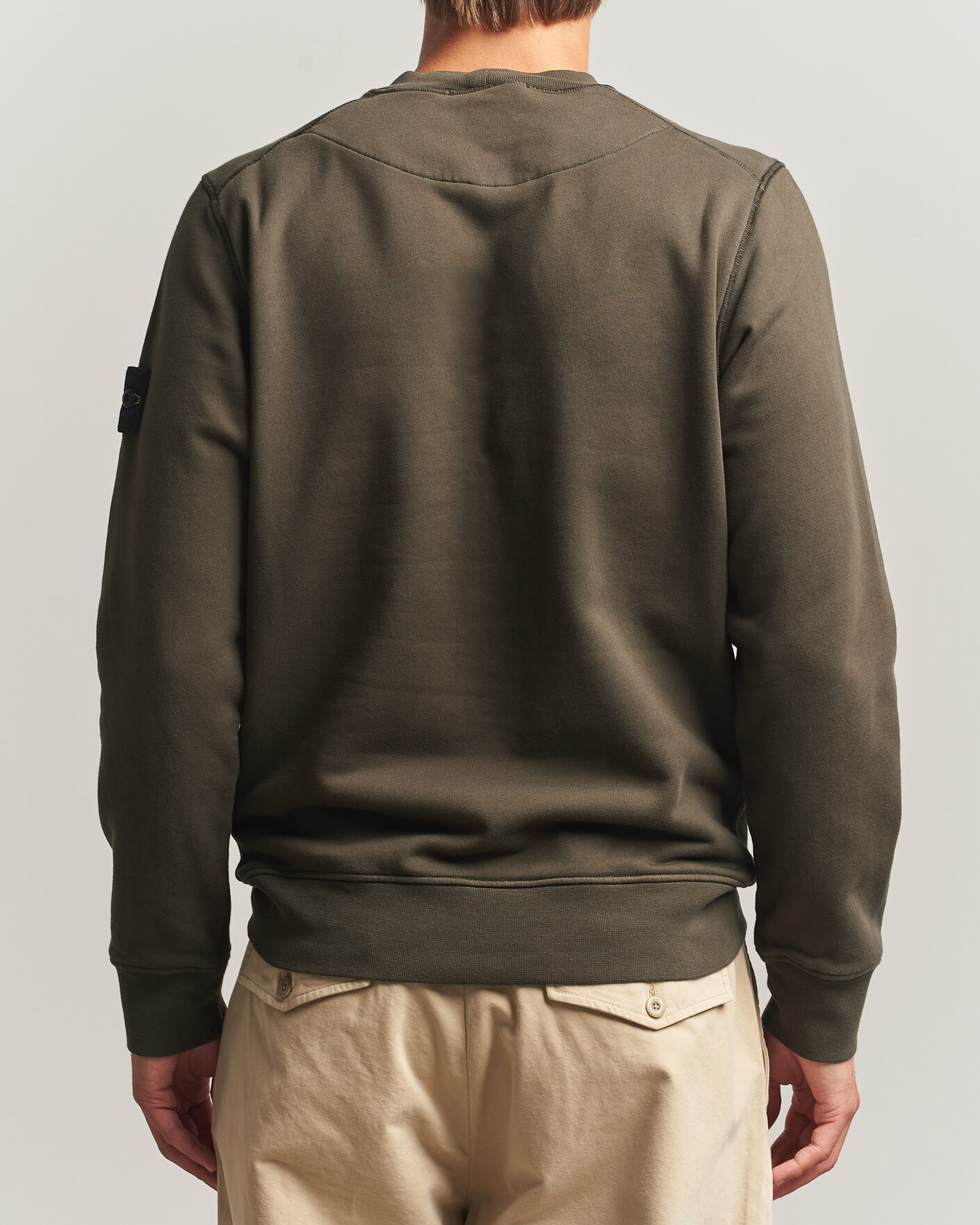 Herre | Gensere | Stone Island | Garment Dyed Fleece Sweatshirt Coal Grey