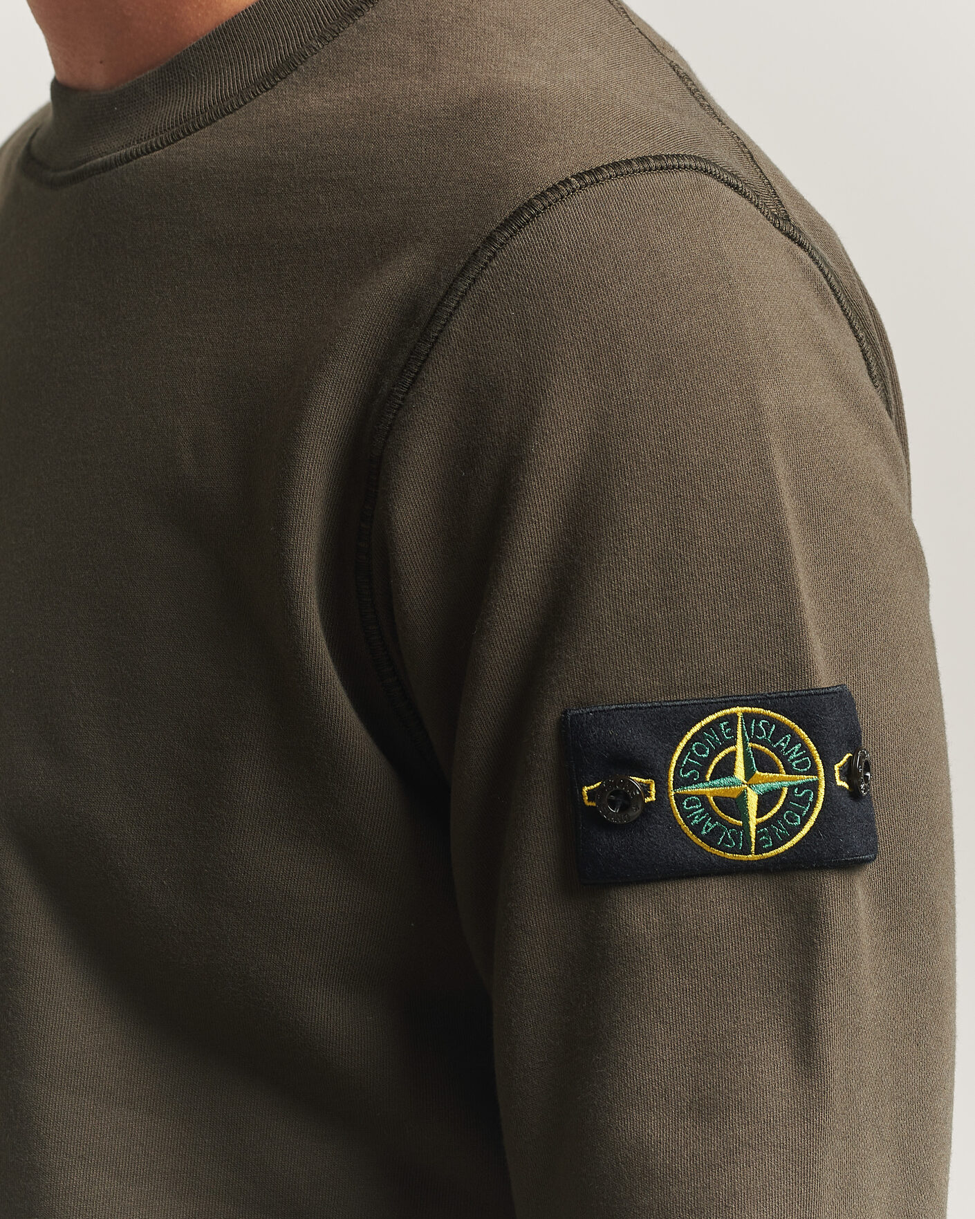 Herre | Gensere | Stone Island | Garment Dyed Fleece Sweatshirt Coal Grey