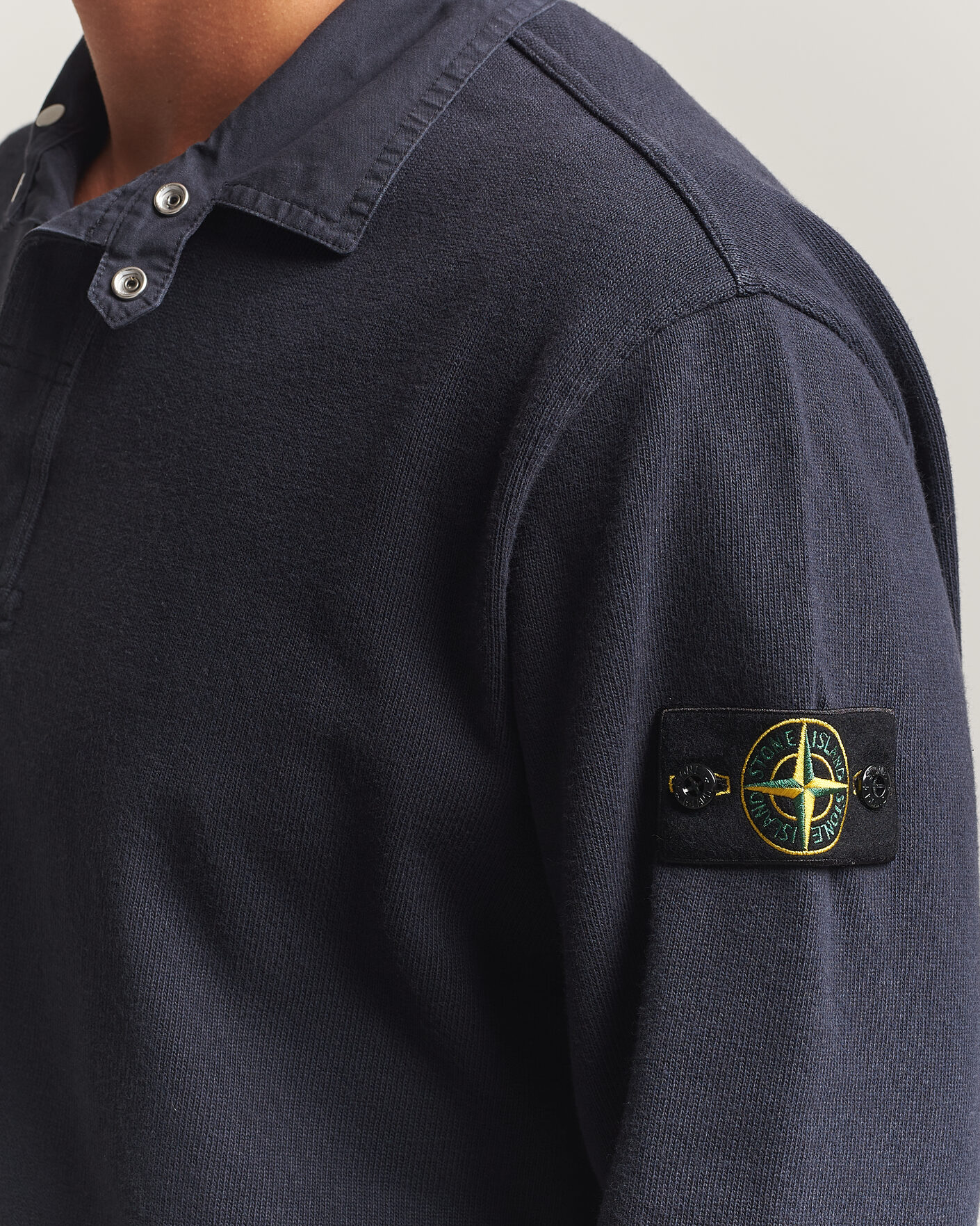 Herre | Gensere | Stone Island | Heavy Cotton Jersey Polo Blue Navy