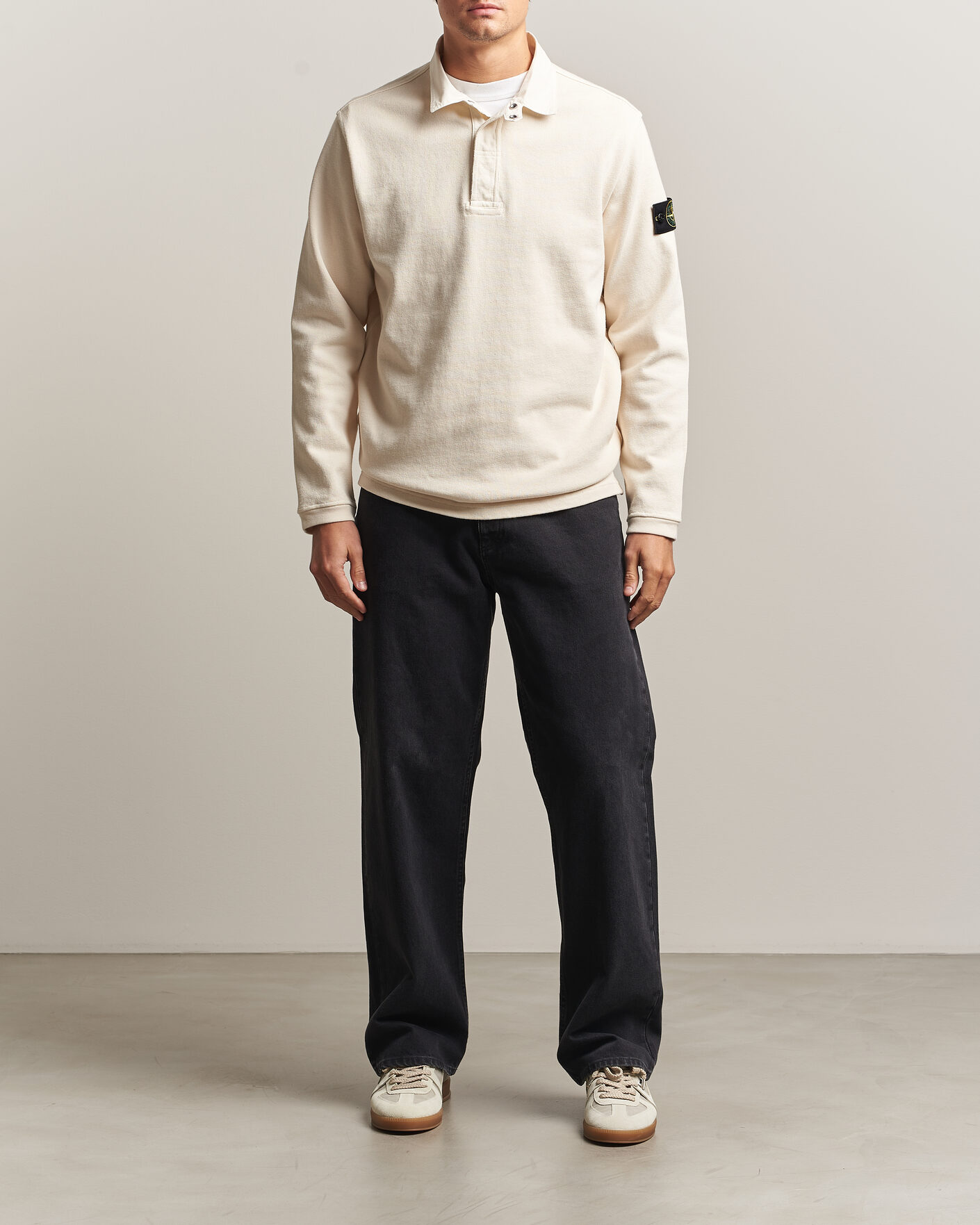 Herre | Gensere | Stone Island | Heavy Cotton Jersey Polo Ivory