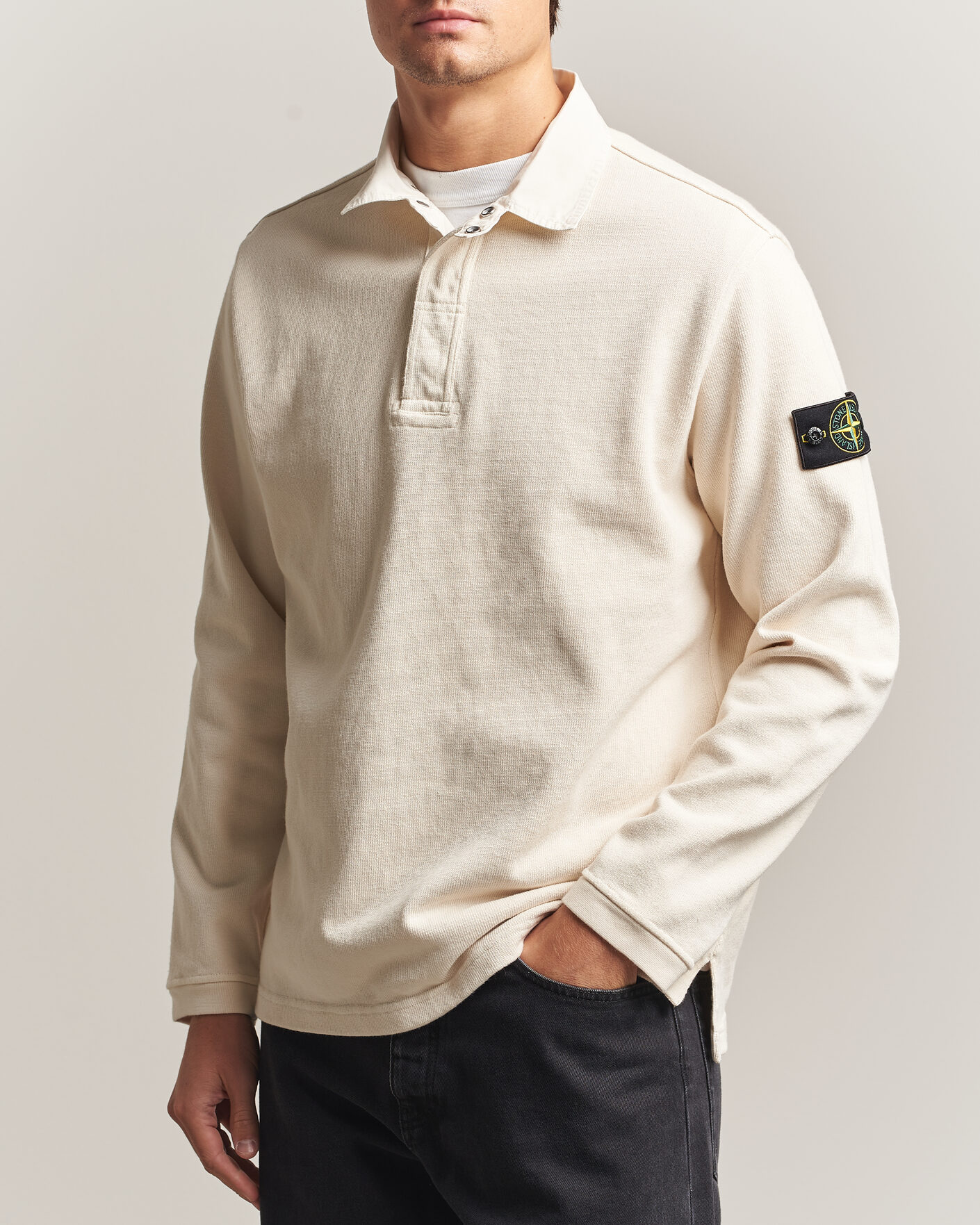 Herre | Gensere | Stone Island | Heavy Cotton Jersey Polo Ivory