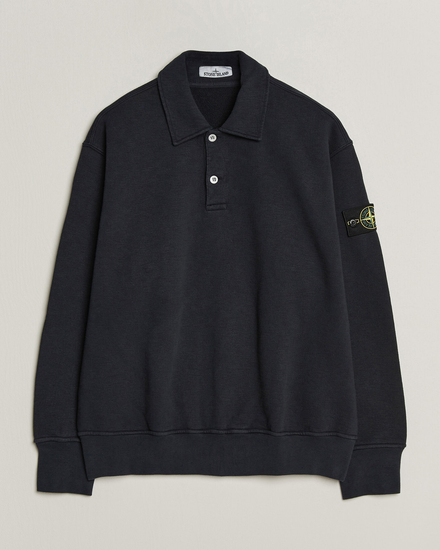 Herre | Gensere | Stone Island | Tubular Cotton Fleece Polo Navy Blue