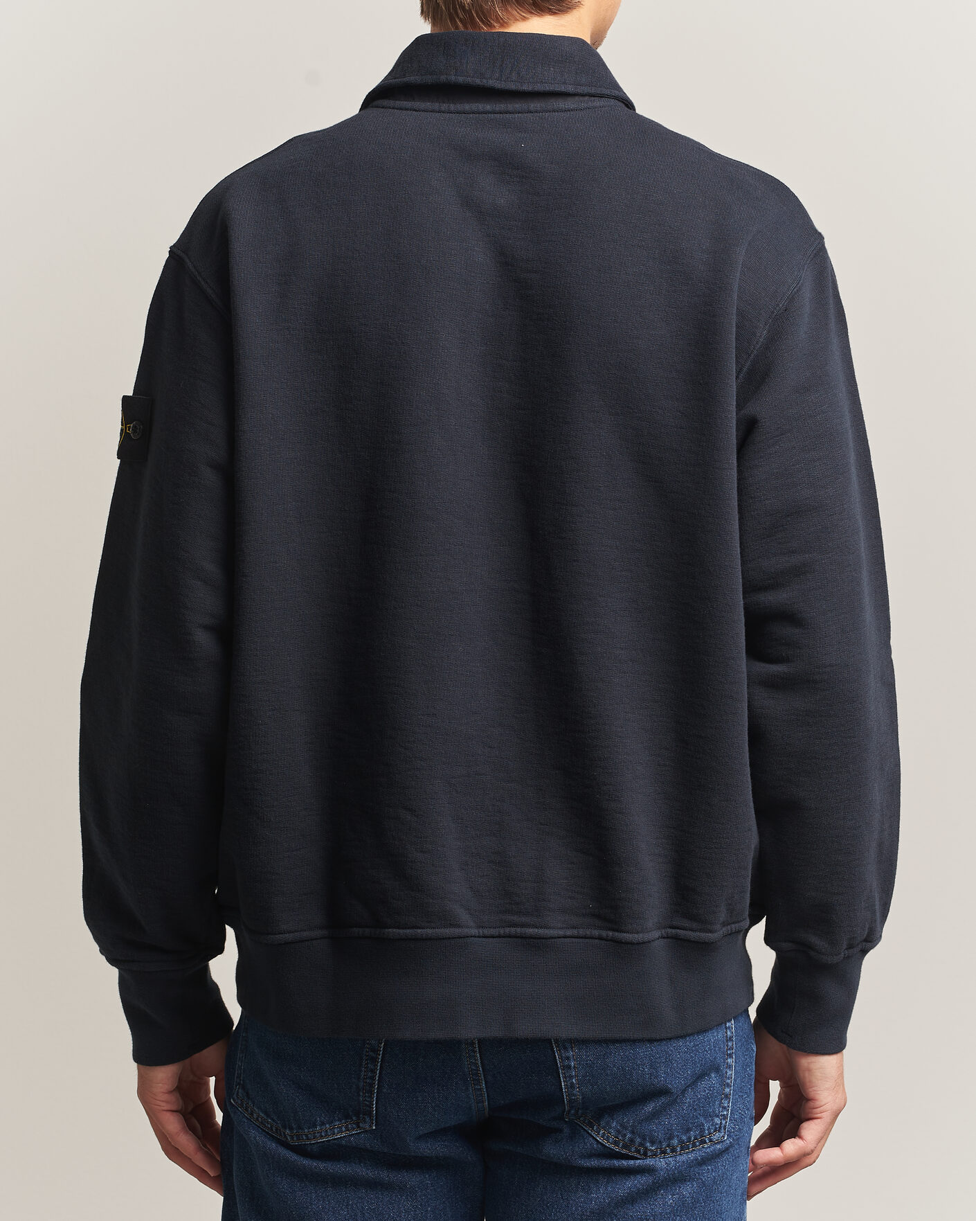 Herre | Gensere | Stone Island | Tubular Cotton Fleece Polo Navy Blue