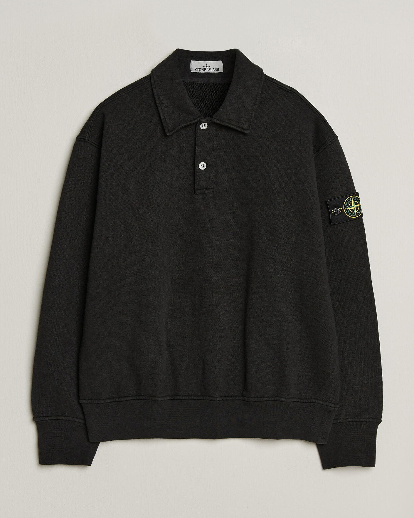 Herre | Gensere | Stone Island | Tubular Cotton Fleece Polo Black
