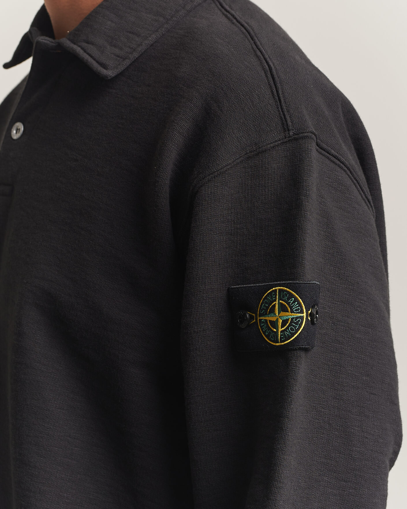 Herre | Gensere | Stone Island | Tubular Cotton Fleece Polo Black