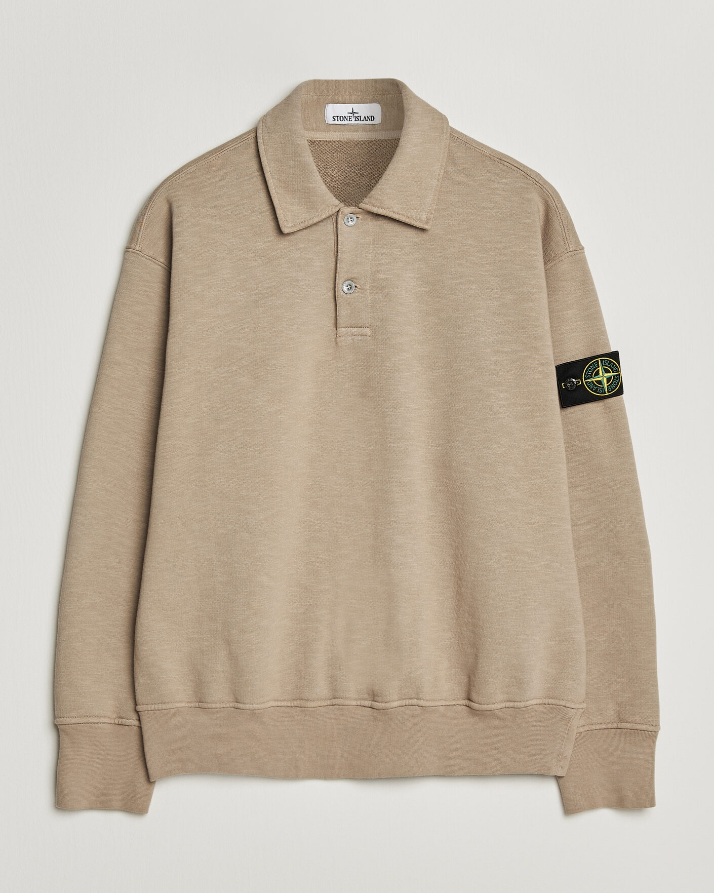Herre | Gensere | Stone Island | Tubular Cotton Fleece Polo Biscuit