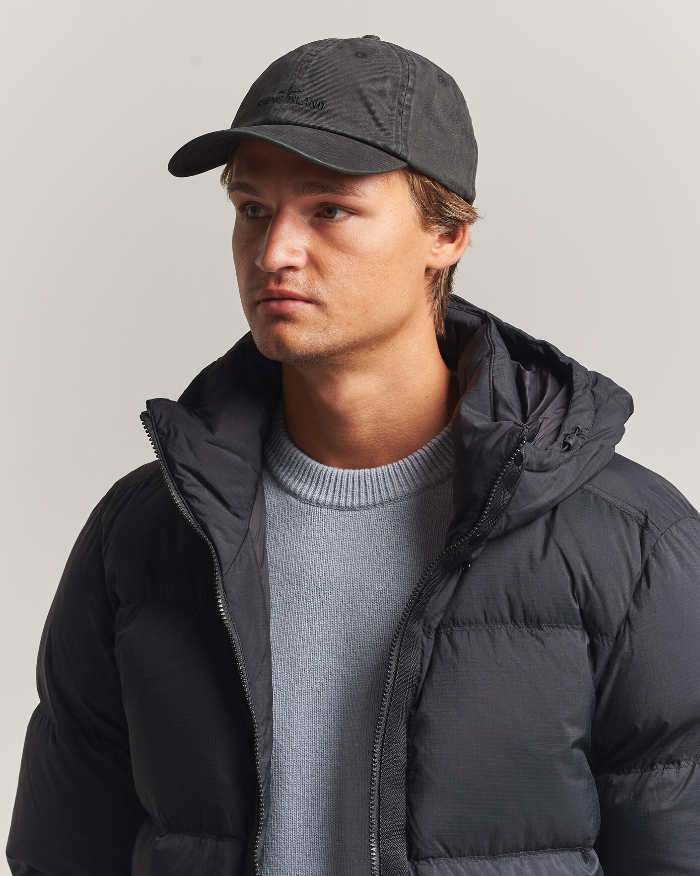Herre | Hatter og capser | Stone Island | Brushed Cotton Gabardine Cap Black