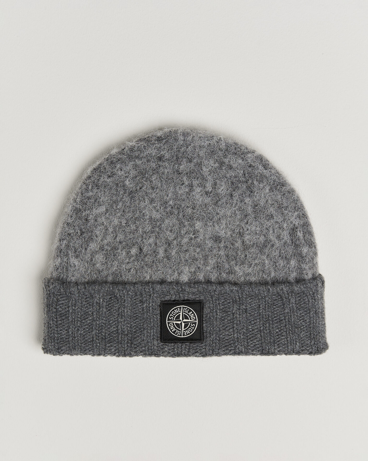 Herre | Luer | Stone Island | Ribbed Baby Alpaca Blend Hat Grey Melange
