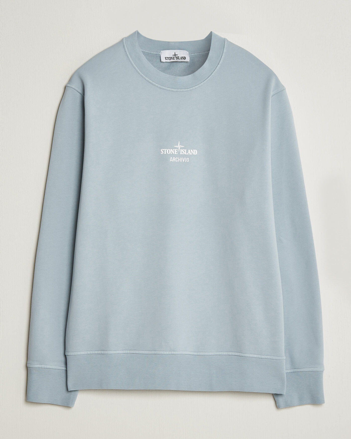 Herre | Gensere | Stone Island | Cotton Fleece Archivio Print Sweatshirt Ash Grey