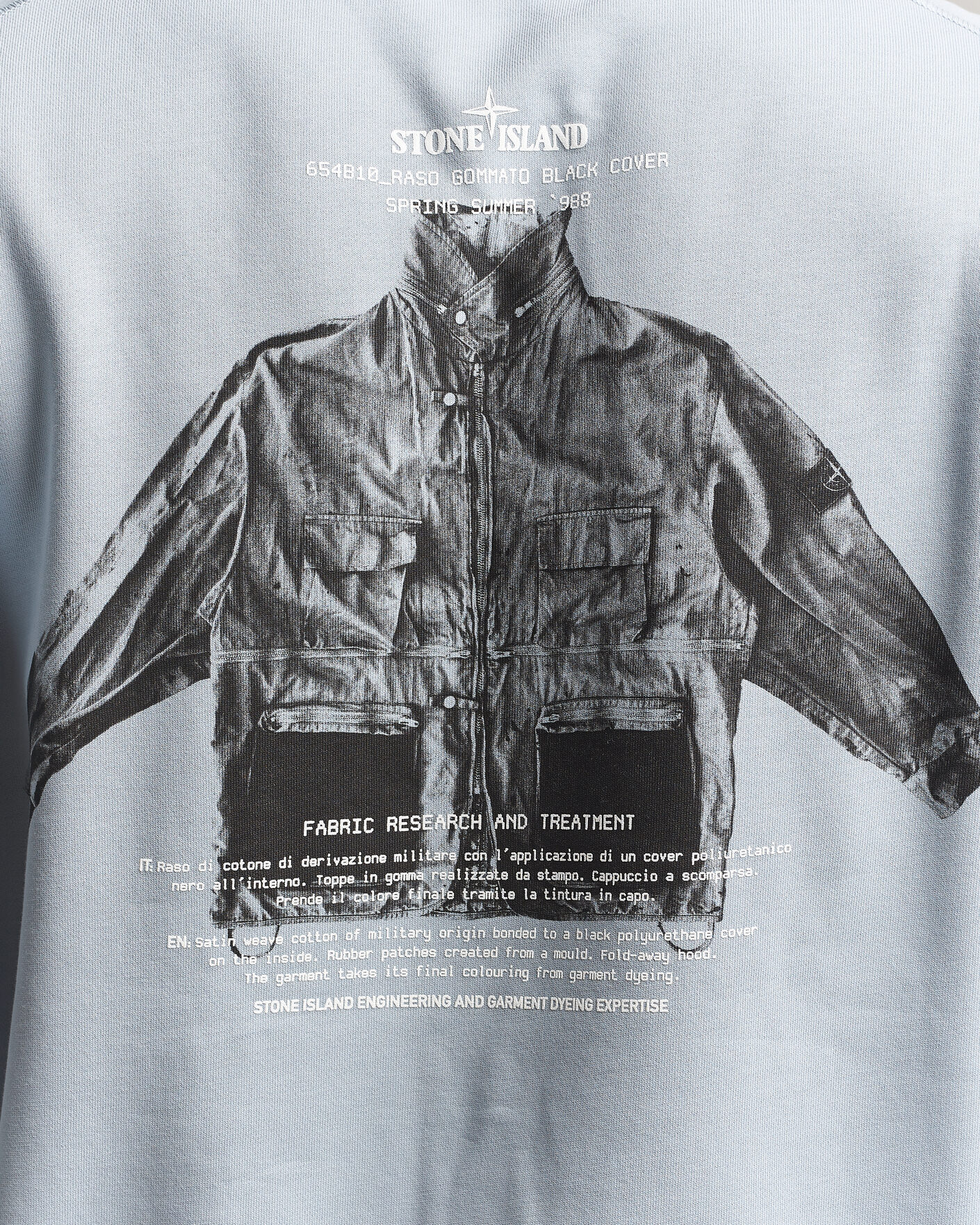 Herre | Gensere | Stone Island | Cotton Fleece Archivio Print Sweatshirt Ash Grey