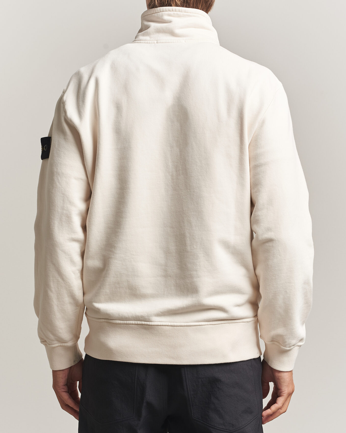 Herre | Gensere | Stone Island | Brushed Cotton Fleece Half Zip Ivory