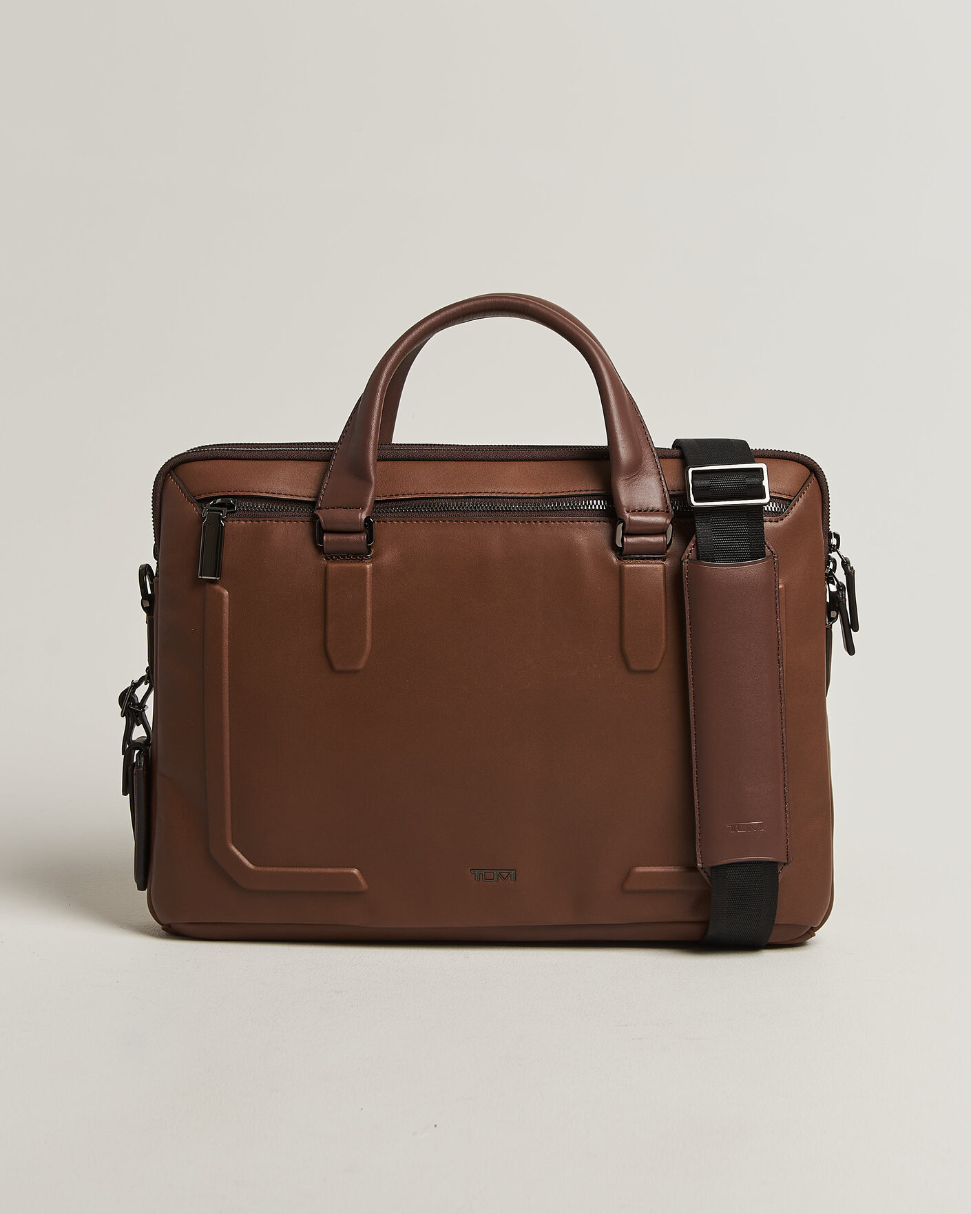 Herre | Vesker | TUMI | Harrison Sycamore Slim Leather Brief Cognac Bombe