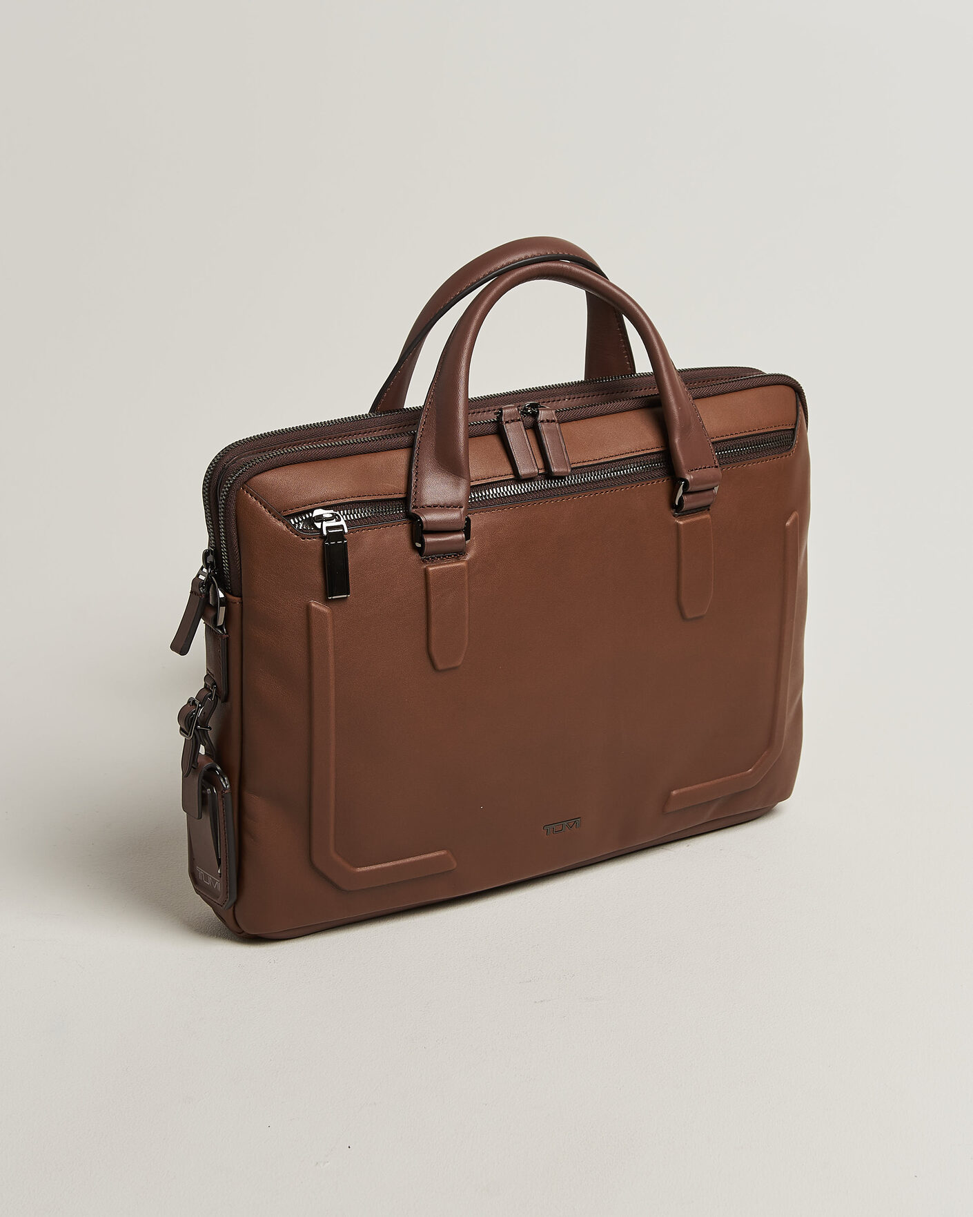 Herre | Vesker | TUMI | Harrison Sycamore Slim Leather Brief Cognac Bombe