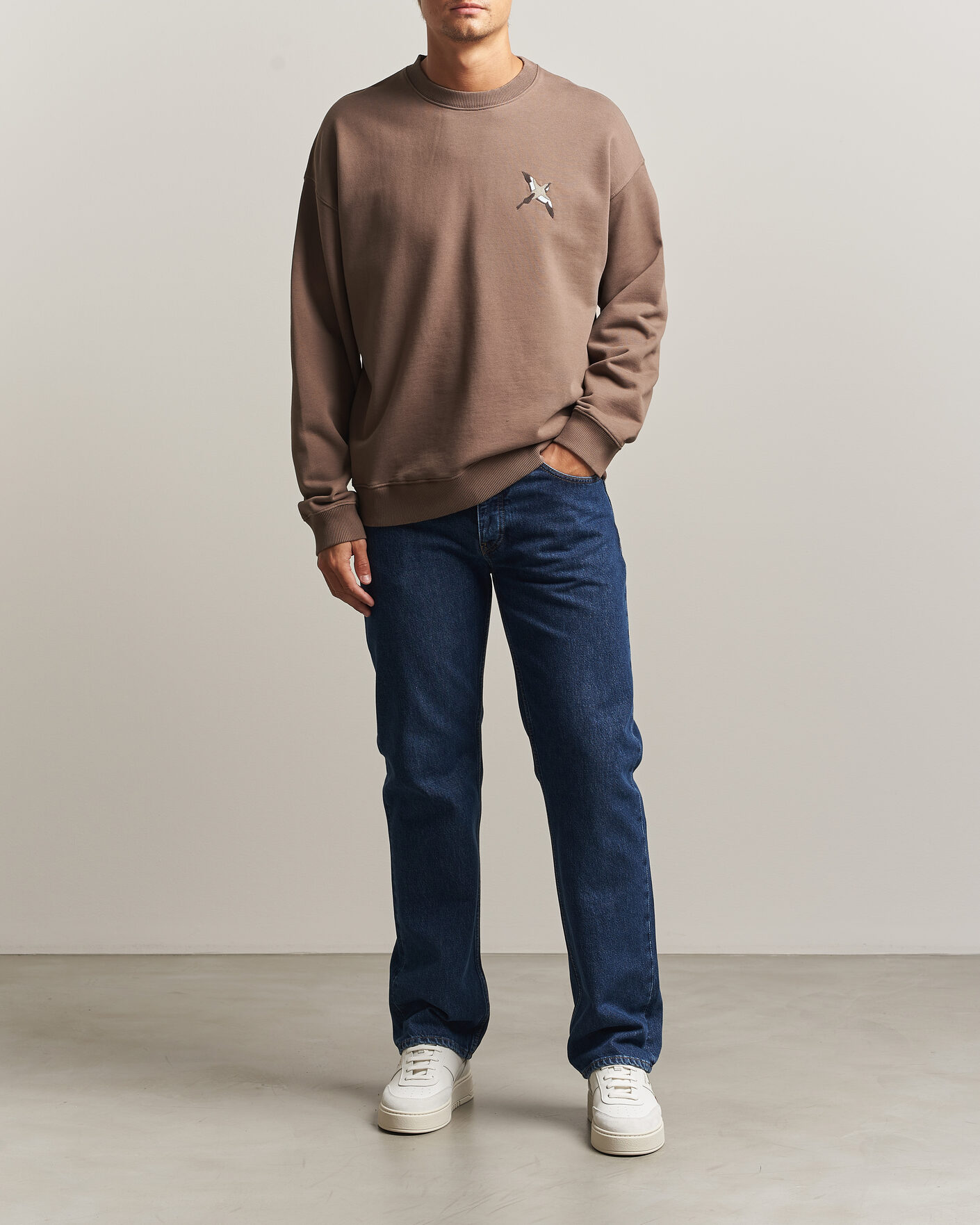 Herre | Gensere | Axel Arigato | Micro Bee Bird Sweatshirt Coffee Brown