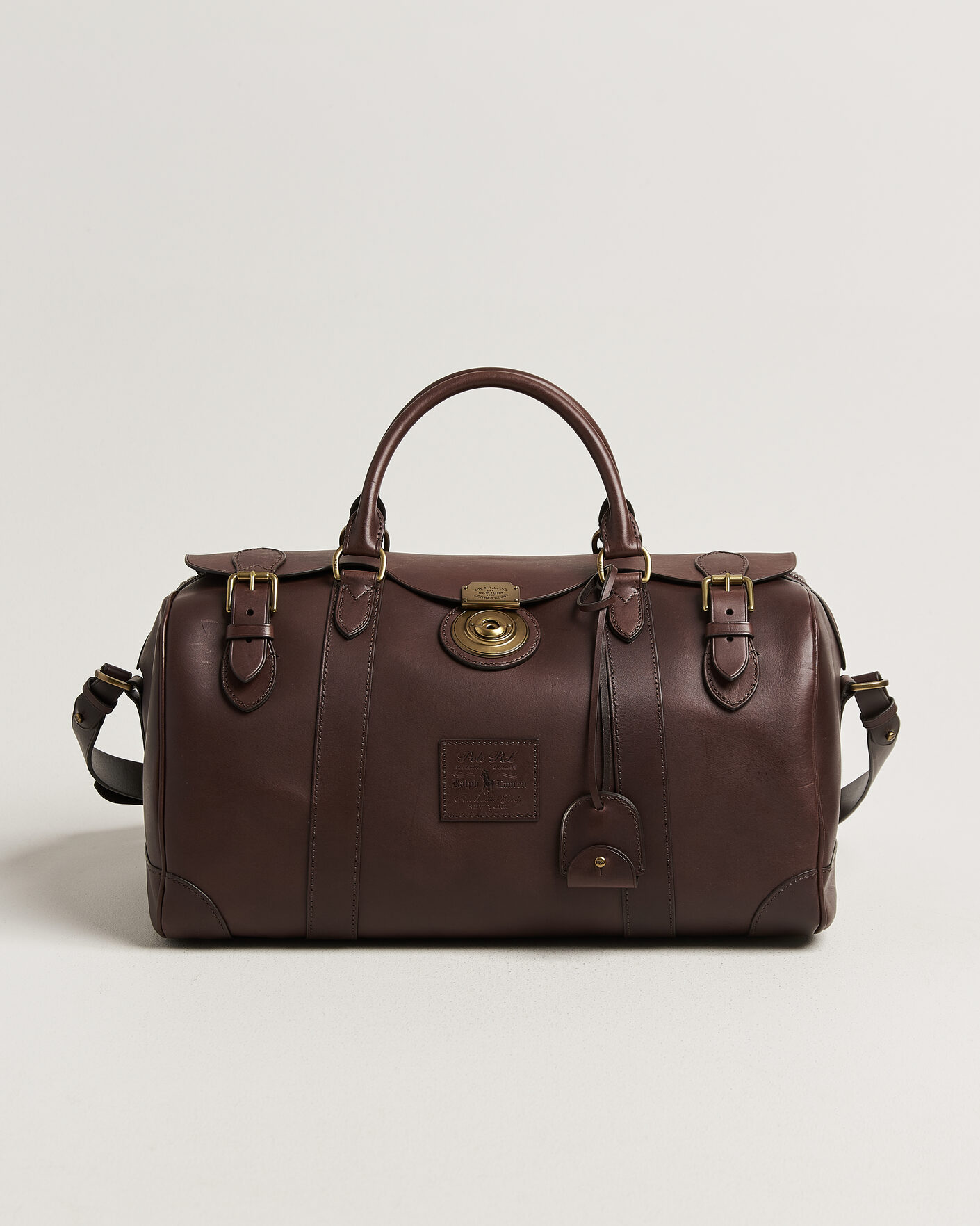 Herre | Vesker | Polo Ralph Lauren | Leather Duffle Bag Burnished Brown