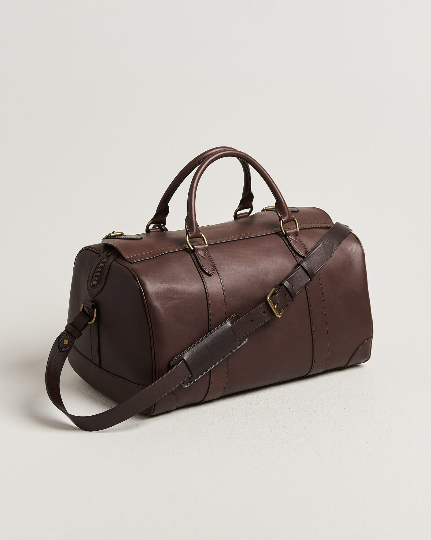 Herre | Vesker | Polo Ralph Lauren | Leather Duffle Bag Burnished Brown