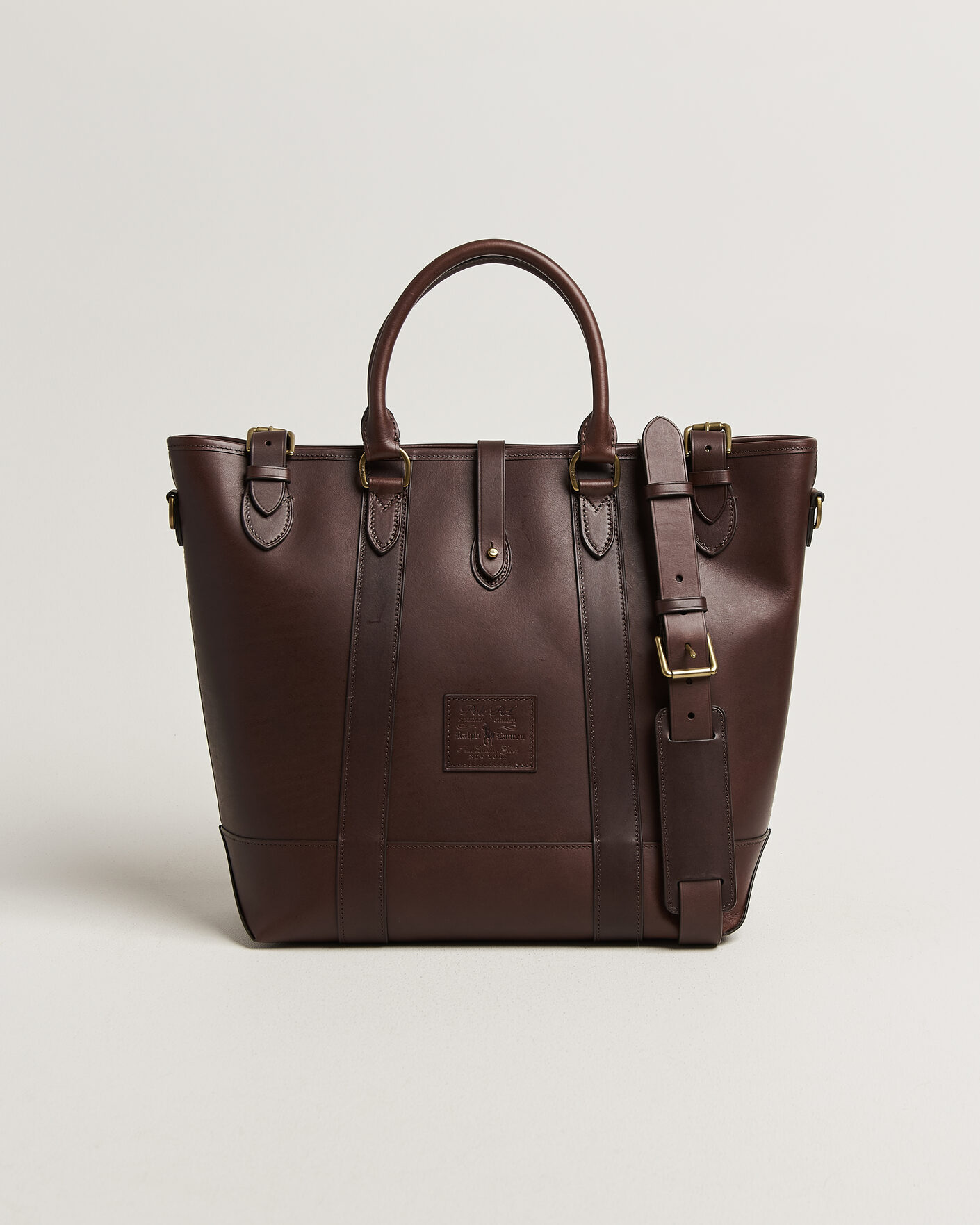 Herre | Vesker | Polo Ralph Lauren | Leather Tote Bag Burnished Brown