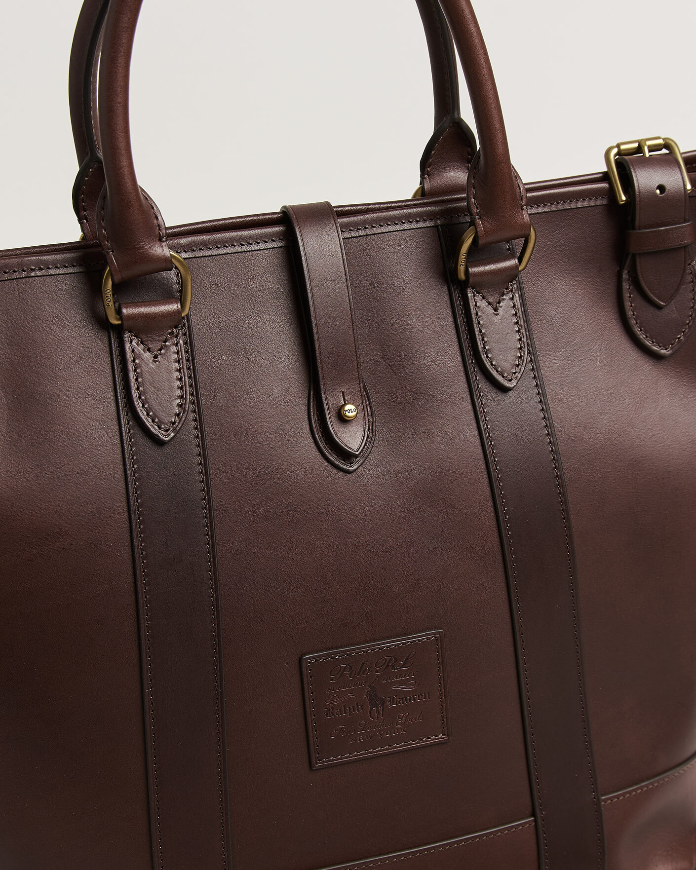 Herre | Vesker | Polo Ralph Lauren | Leather Tote Bag Burnished Brown