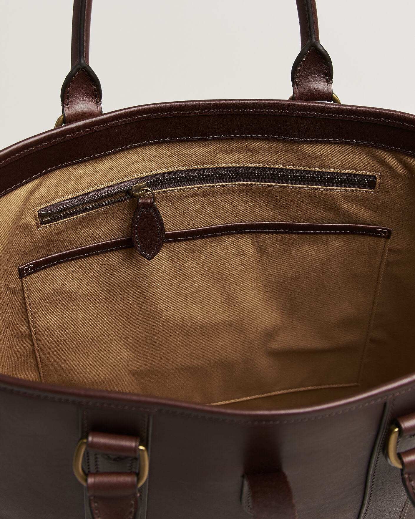 Herre | Vesker | Polo Ralph Lauren | Leather Tote Bag Burnished Brown
