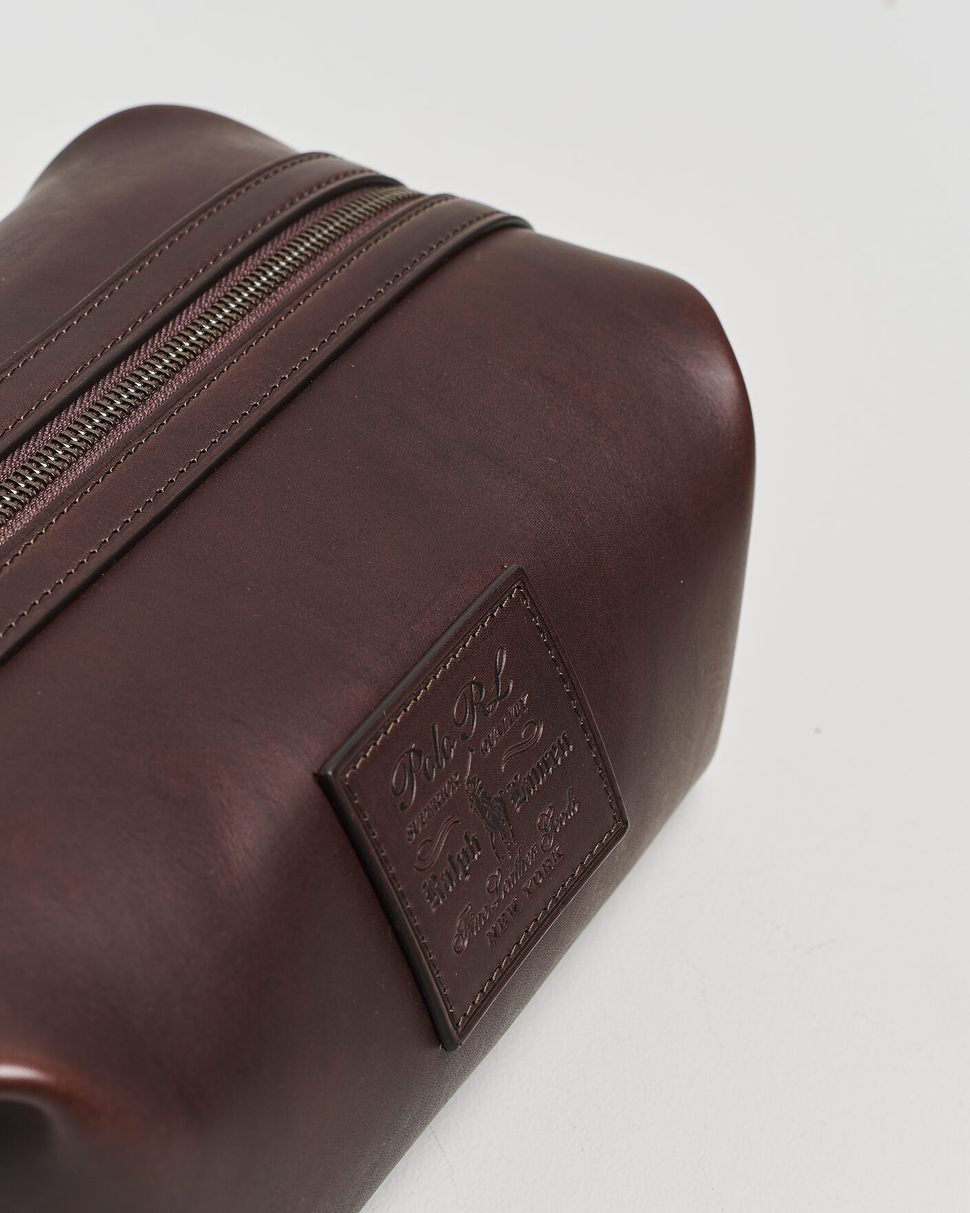 Herre | Vesker | Polo Ralph Lauren | Leather Washbag Burnished Brown